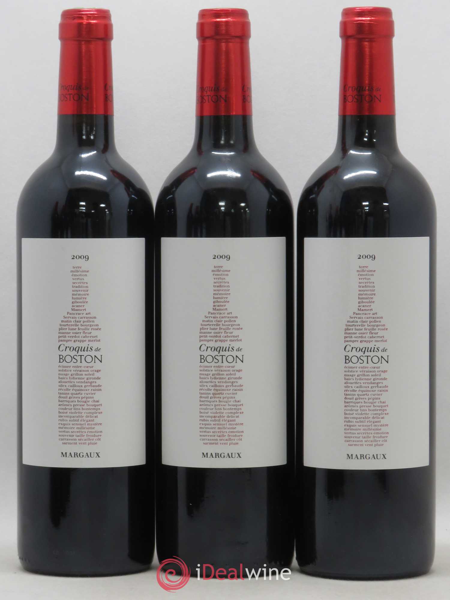 Bordeaux Margaux Croquis de Boston 2009 - Lot de 6 bouteilles - 2