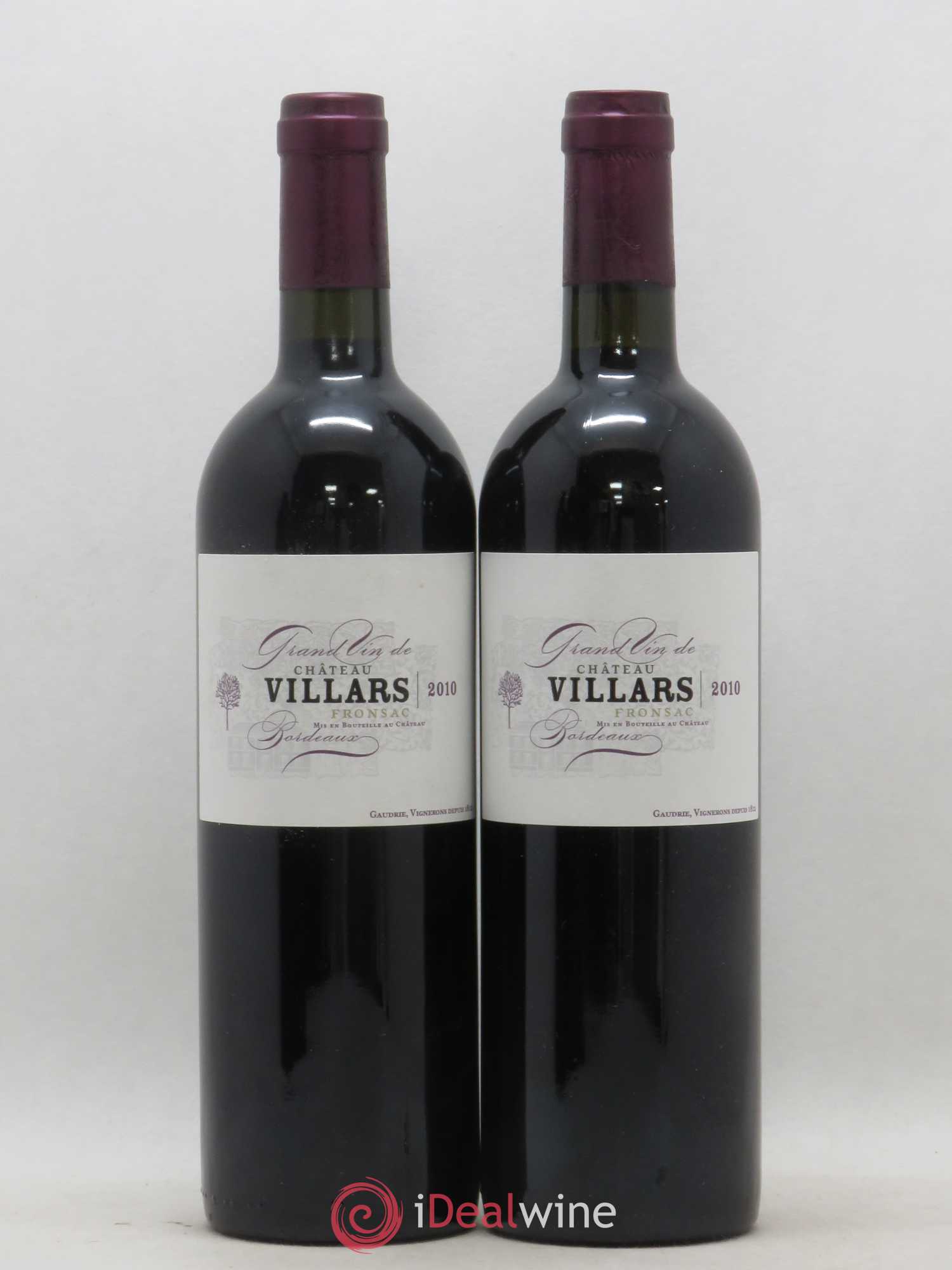 Fronsac Château Villars 2010 - Lot de 2 bouteilles - 0