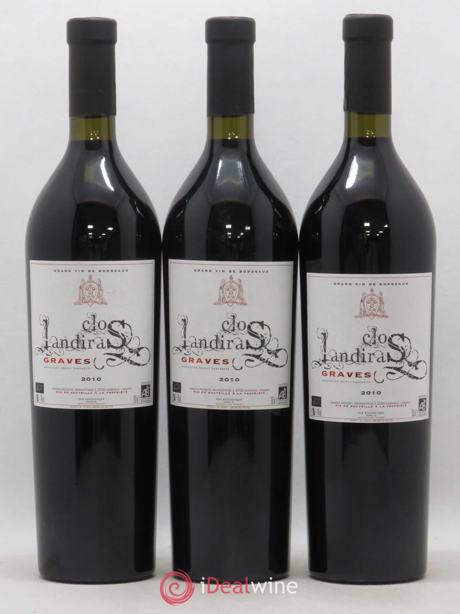 Graves Liber Pater Clos de Landiras 2010 - Posten von 3 Flaschen - 0