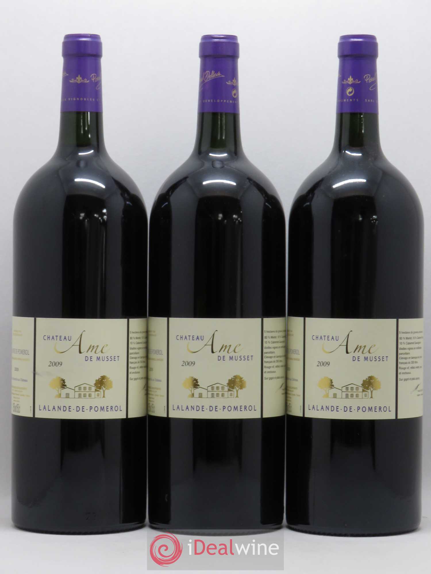 Lalande-de-Pomerol Château Ame De Musset 2009 - Lot de 3 magnums - 0