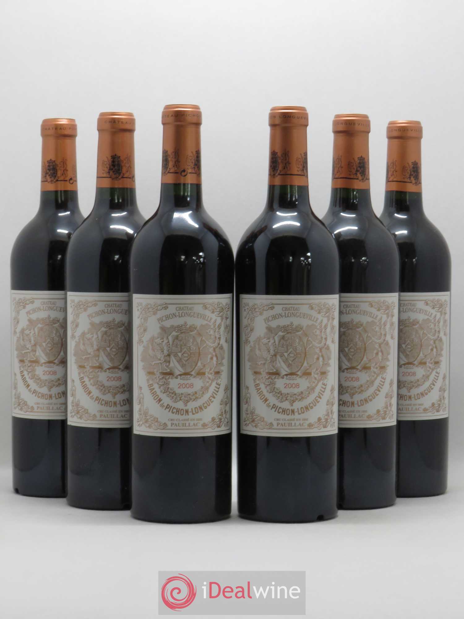 Pichon Longueville Baron 2ème Grand Cru Classé 2008 - Lot de 6 bouteilles - 0