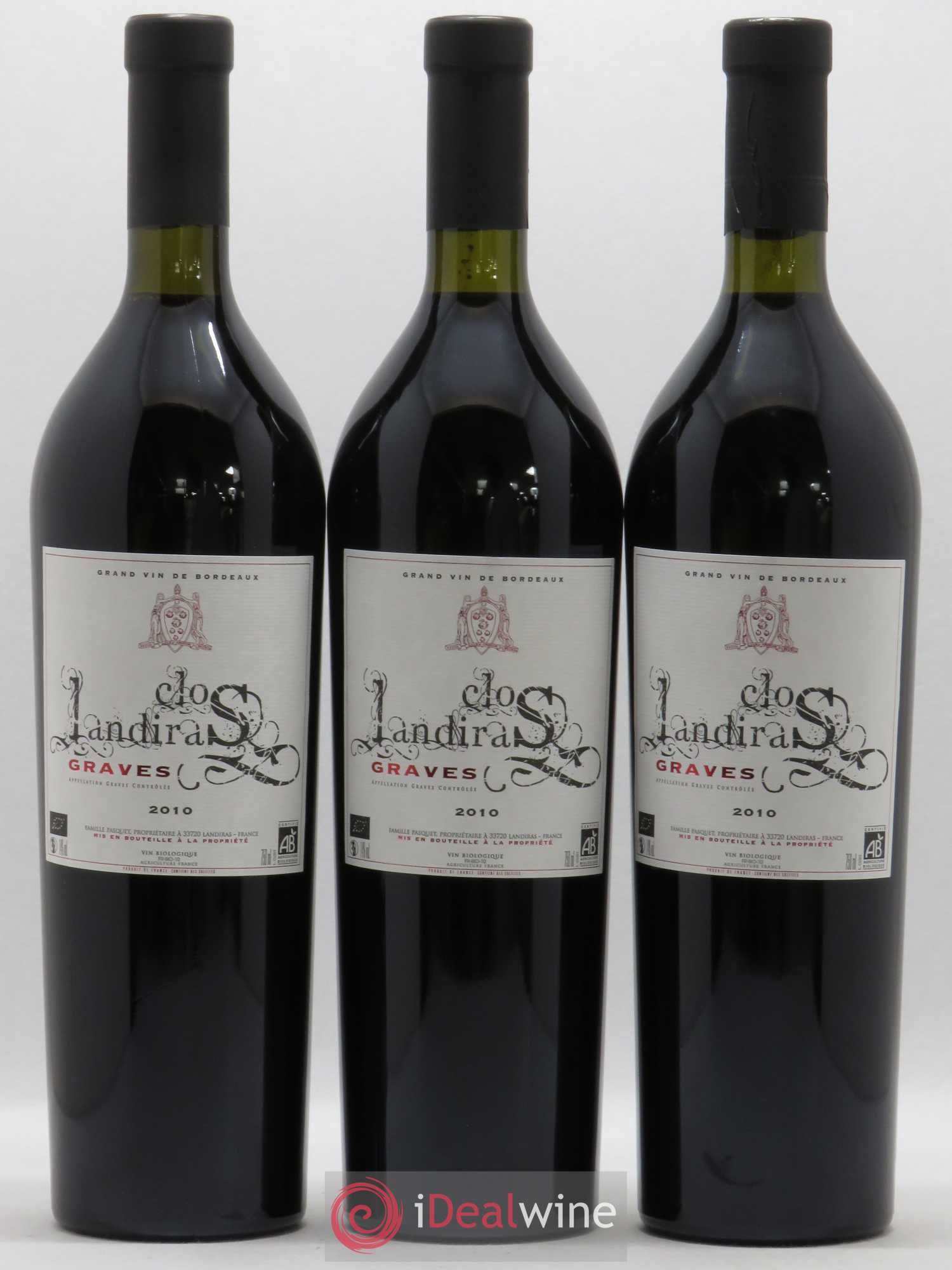 Graves Clos Landiras Liber Pater 2010 - Lot of 6 bottles - 2