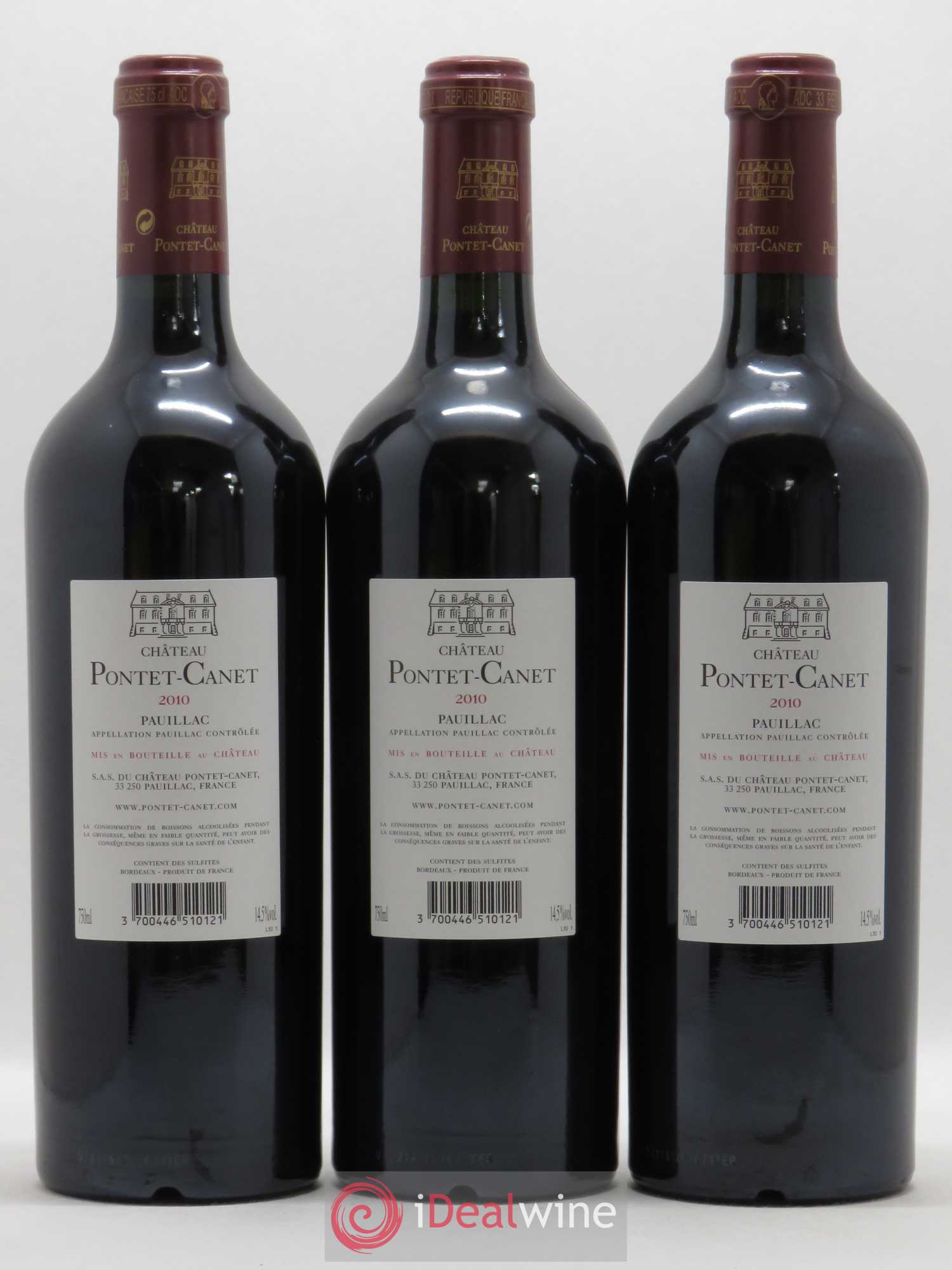 Château Pontet Canet 5ème Grand Cru Classé 2010 - Lot de 6 bouteilles - 2