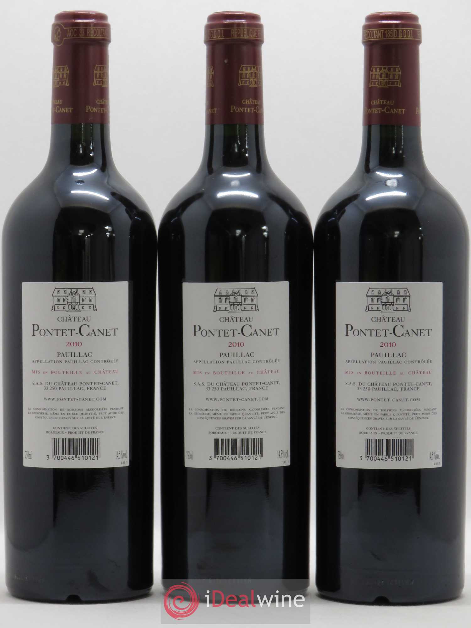 Château Pontet Canet 5ème Grand Cru Classé 2010 - Lot de 6 bouteilles - 4