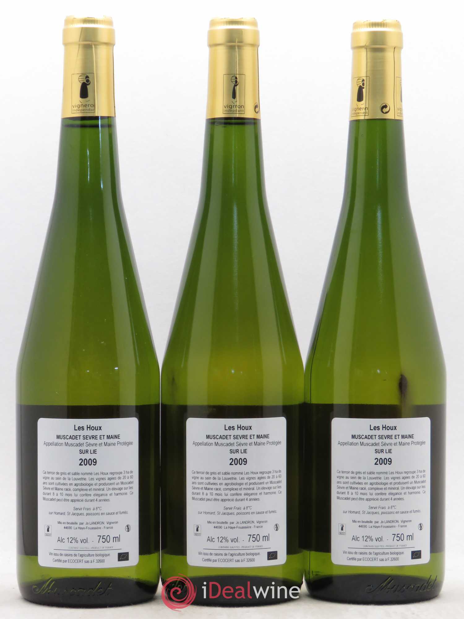 Muscadet-Sèvre-et-Maine Les Houx Jo Landron 2009 - Lot de 3 bouteilles - 1