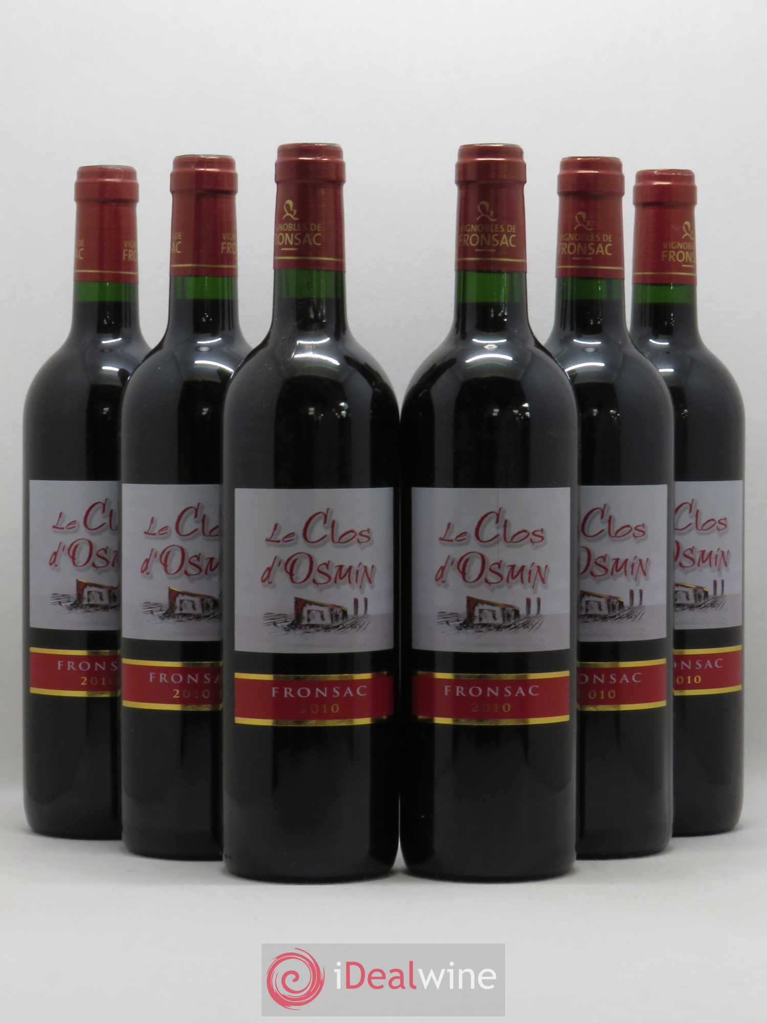 Fronsac Le Clos d'Osmin 2010 - Posten von 6 Flaschen - 0
