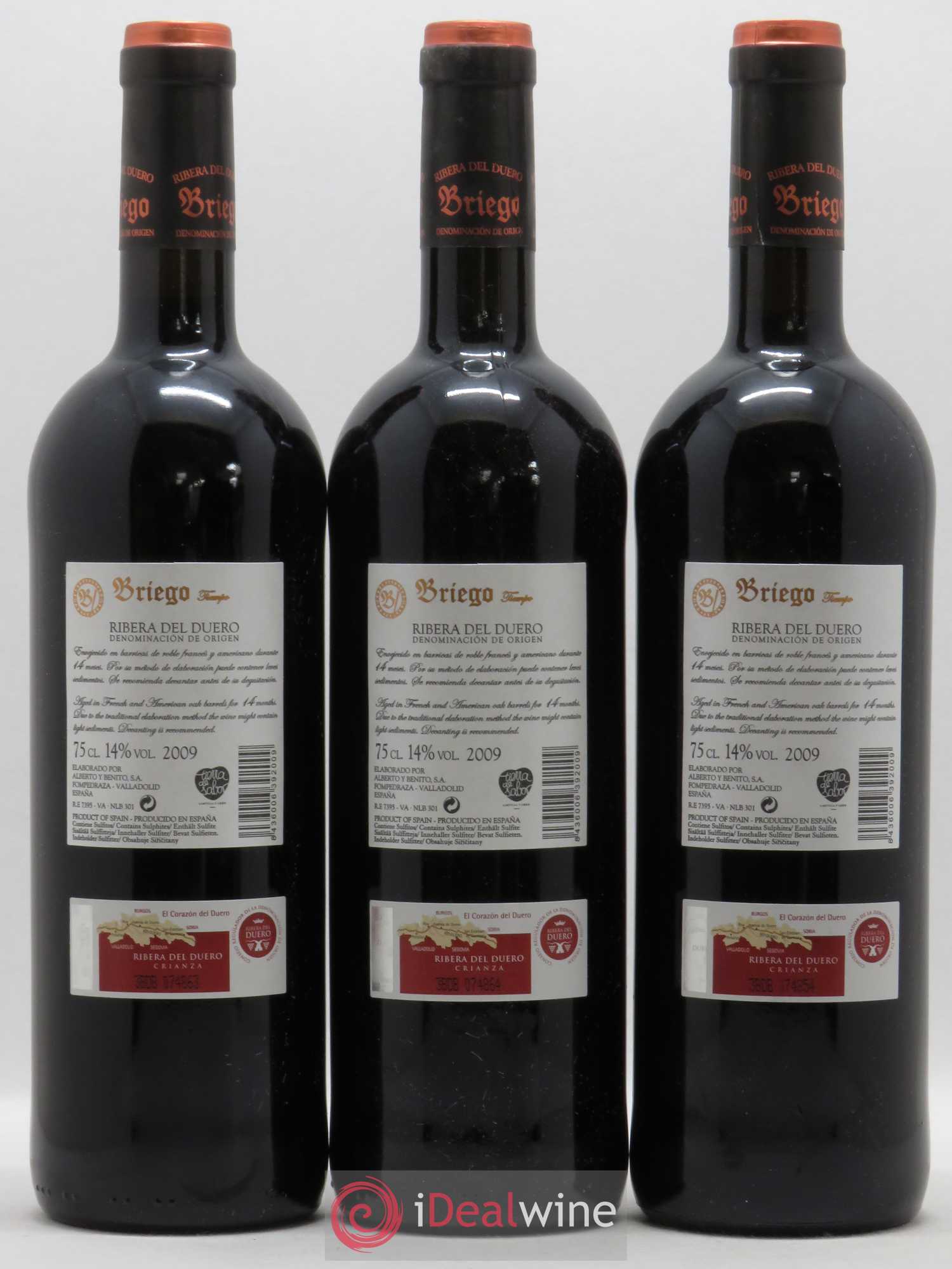 Ribera Del Duero DO Briego Crianza 2009 - Posten von 6 Flaschen - 4