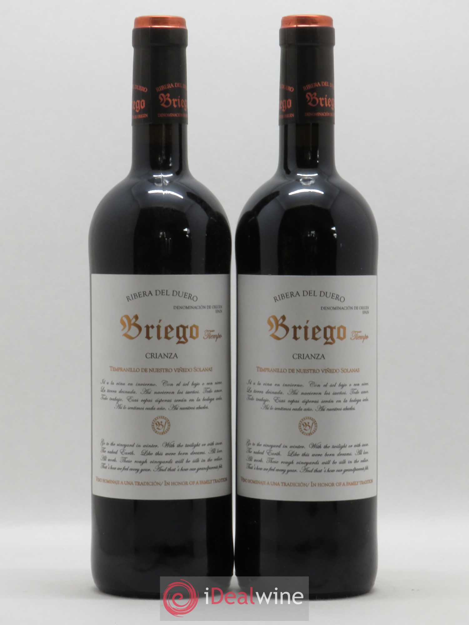 Ribera Del Duero DO Briego Crianza 2009 - Posten von 2 Flaschen - 0