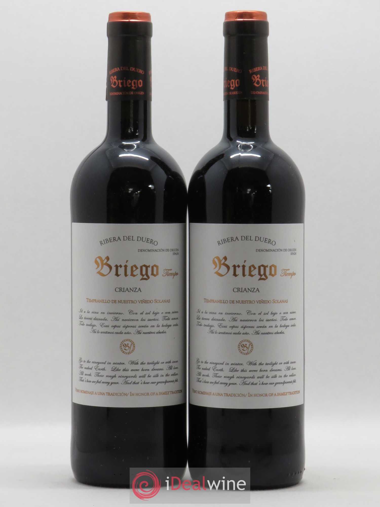 Ribera Del Duero DO Briego Crianza 2009 - Posten von 2 Flaschen - 0