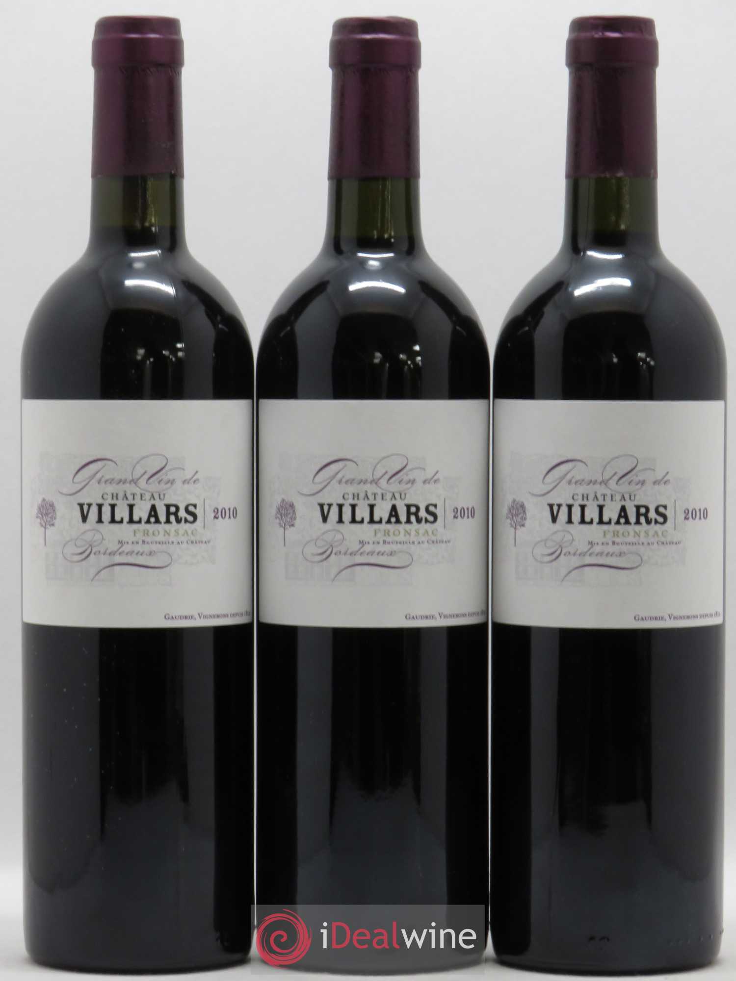 Fronsac Château Villars 2010 - Lot de 6 bouteilles - 1
