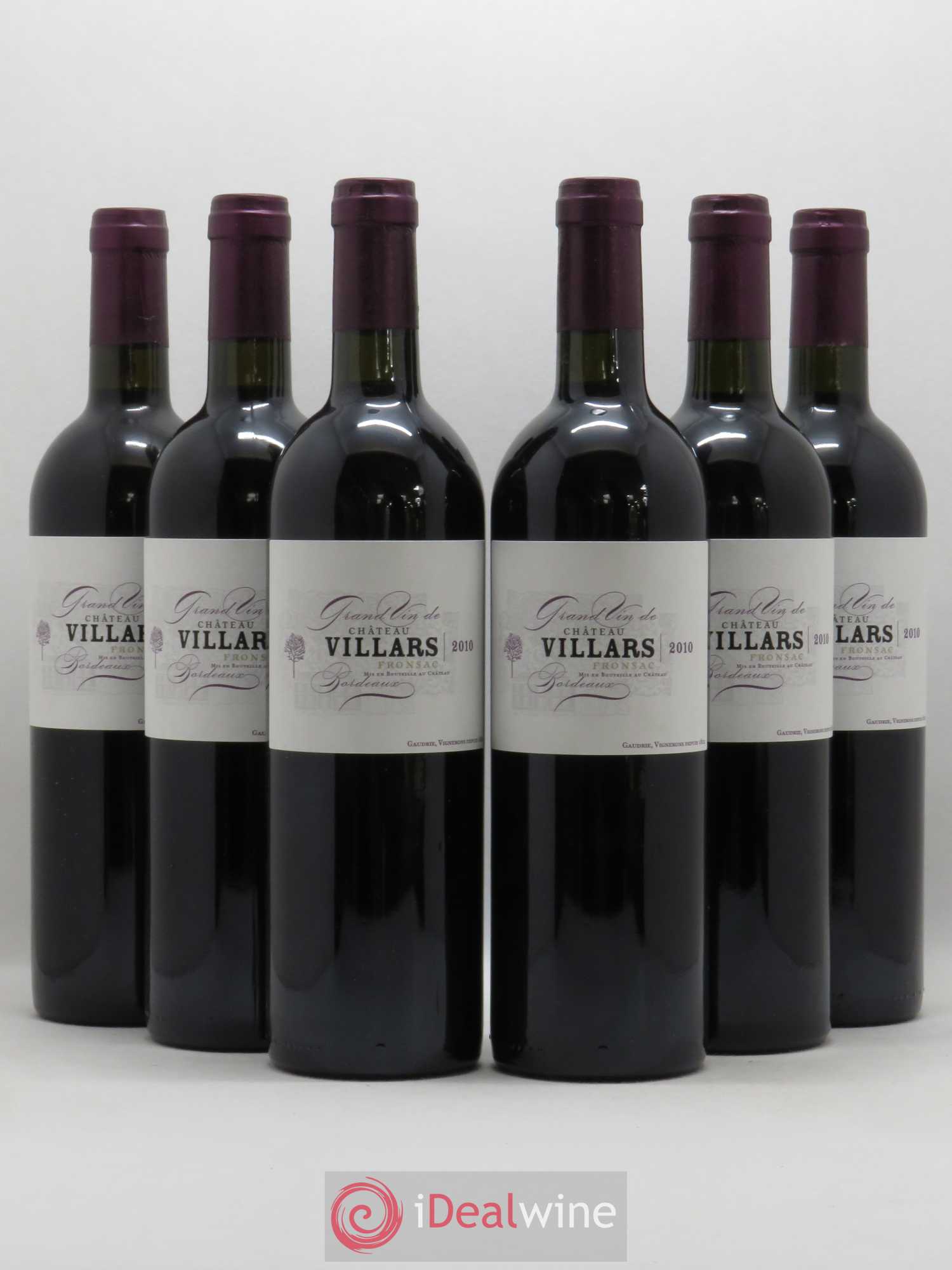 Fronsac Château Villars 2010 - Lot de 6 bouteilles - 0
