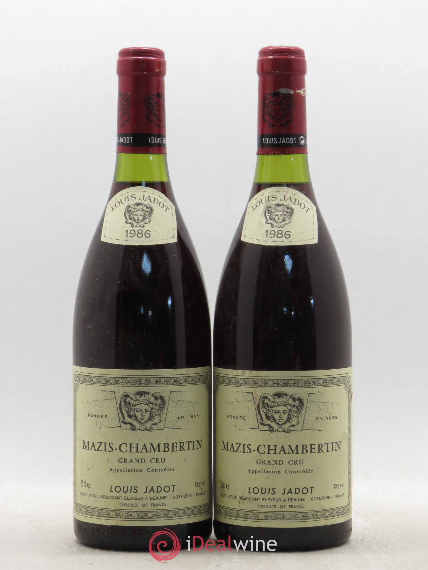 Mazis-Chambertin Grand Cru Louis Jadot 1986 - Lot de 2 bouteilles - 0
