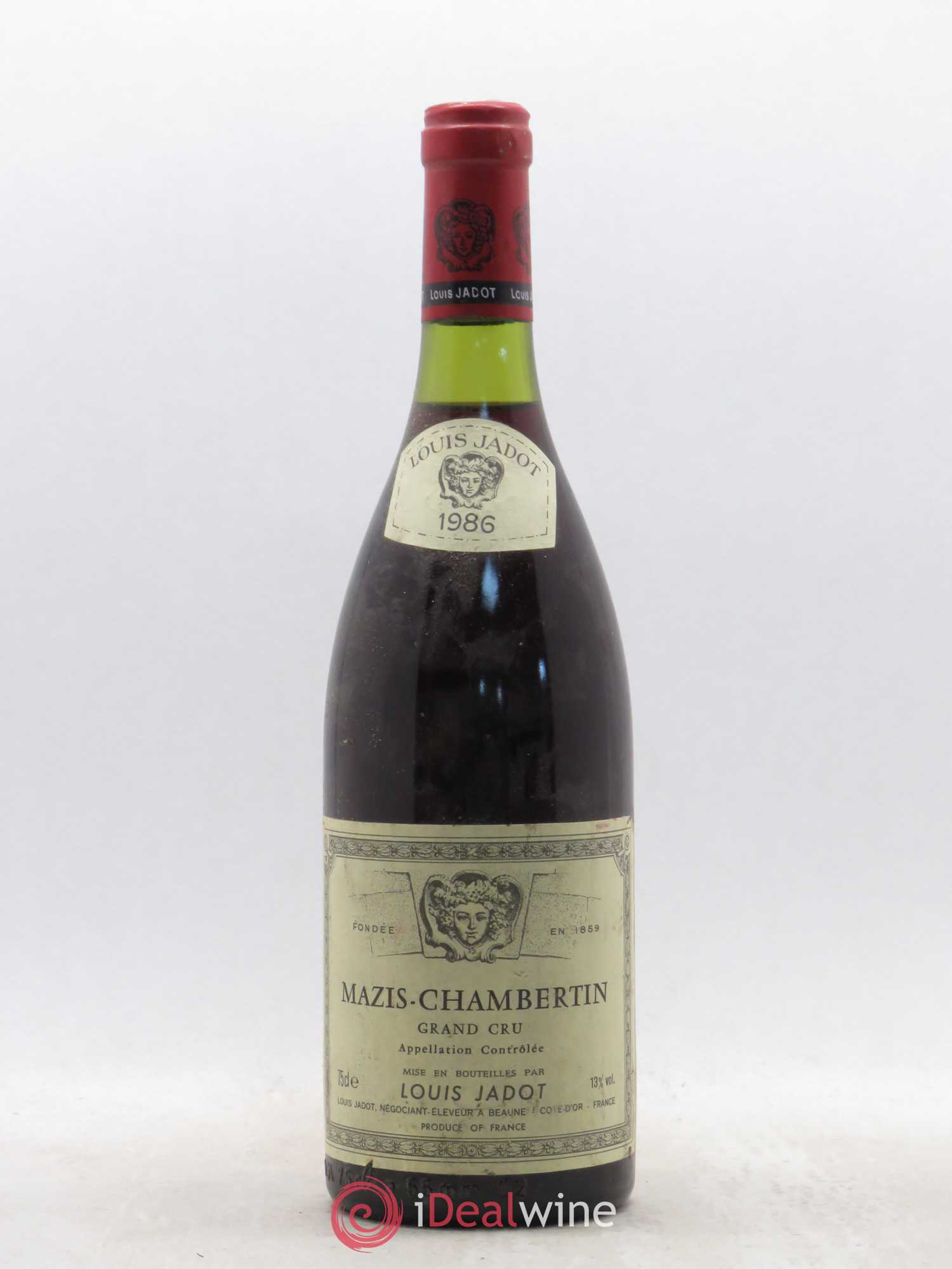 Mazis-Chambertin Grand Cru Louis Jadot 1986 - Lot de 1 bouteille - 0