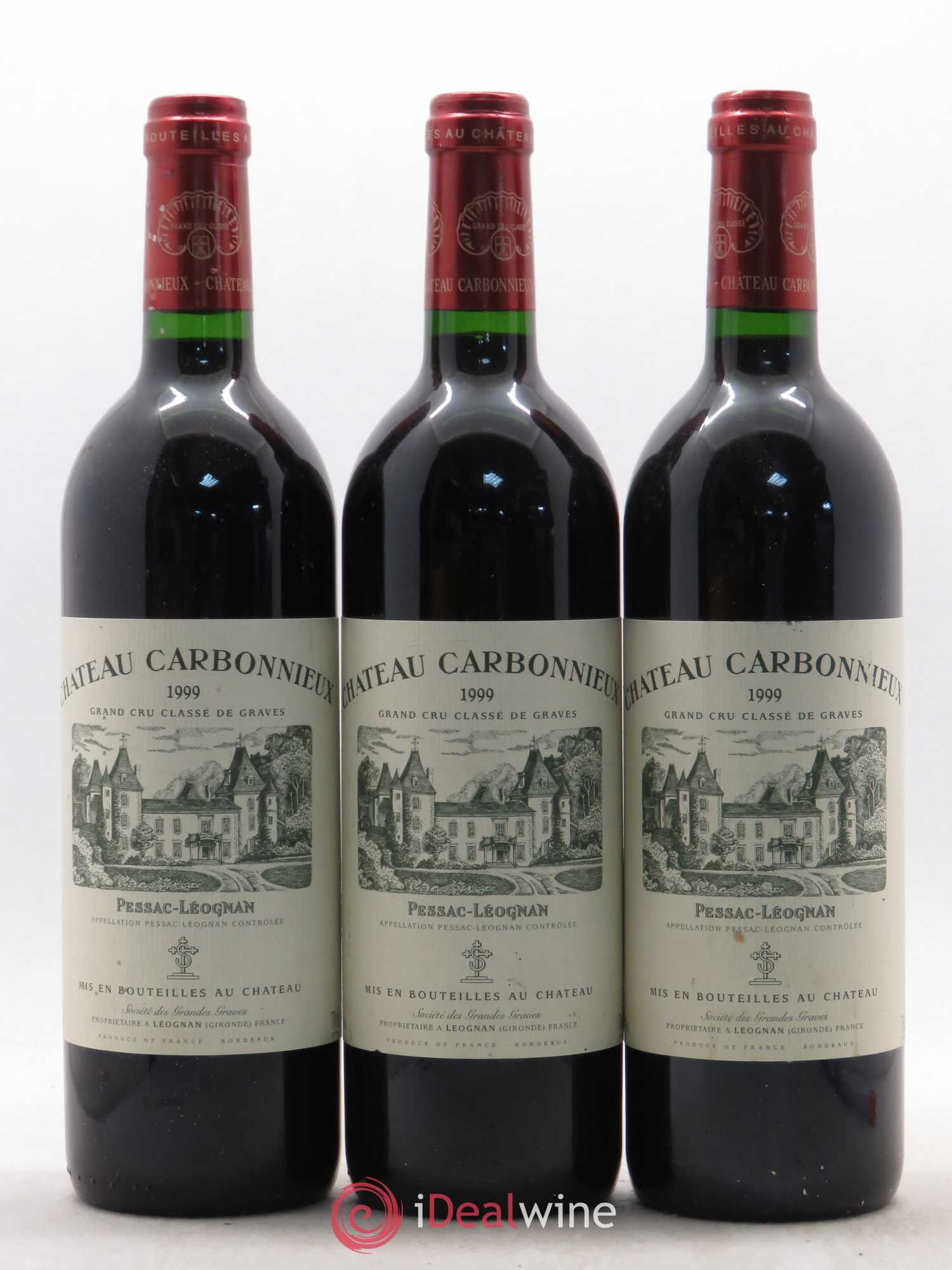 Château Carbonnieux Cru Classé de Graves 1999 - Lot de 6 bouteilles - 1