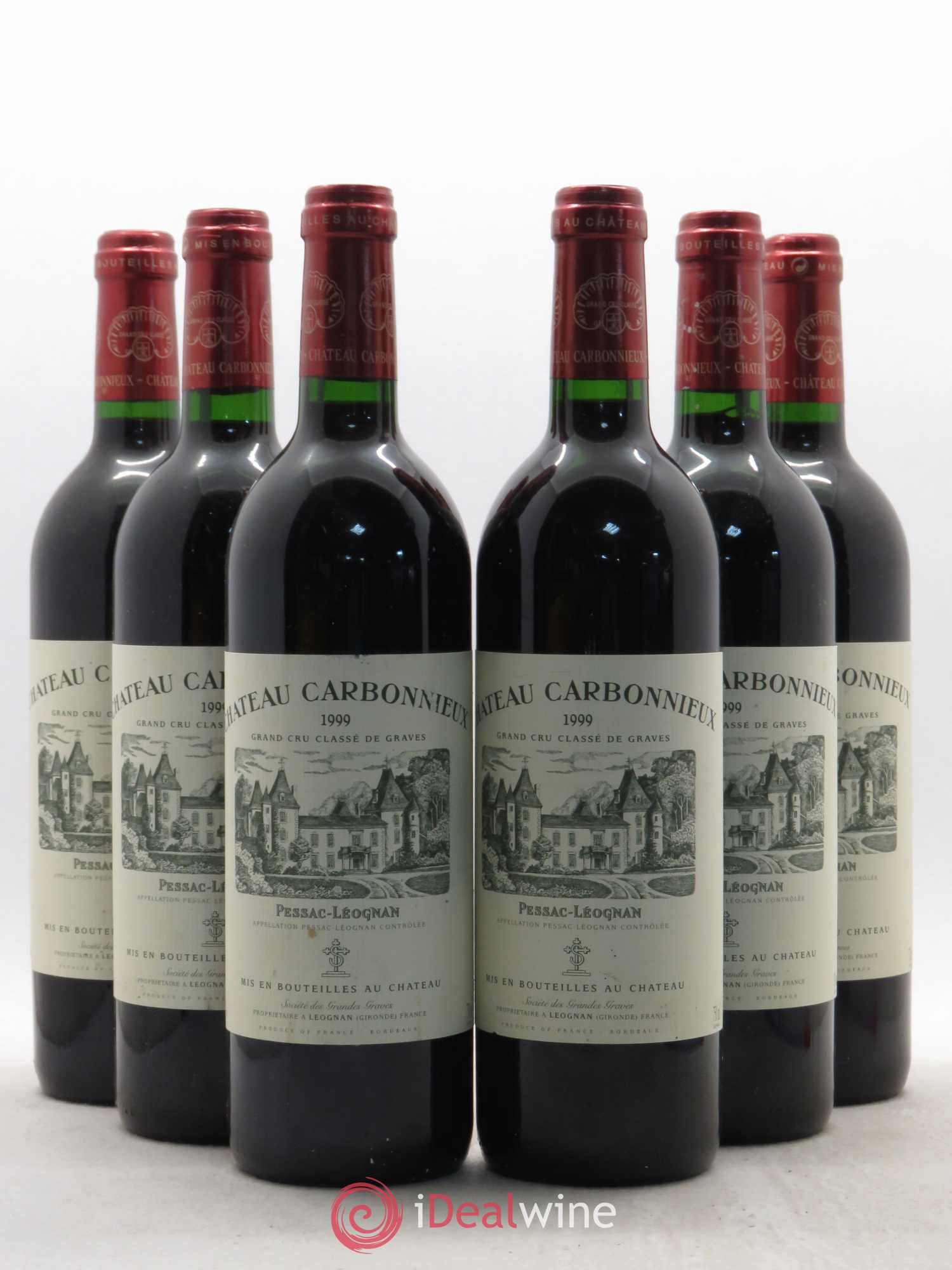 Château Carbonnieux Cru Classé de Graves 1999 - Lot de 6 bouteilles - 0