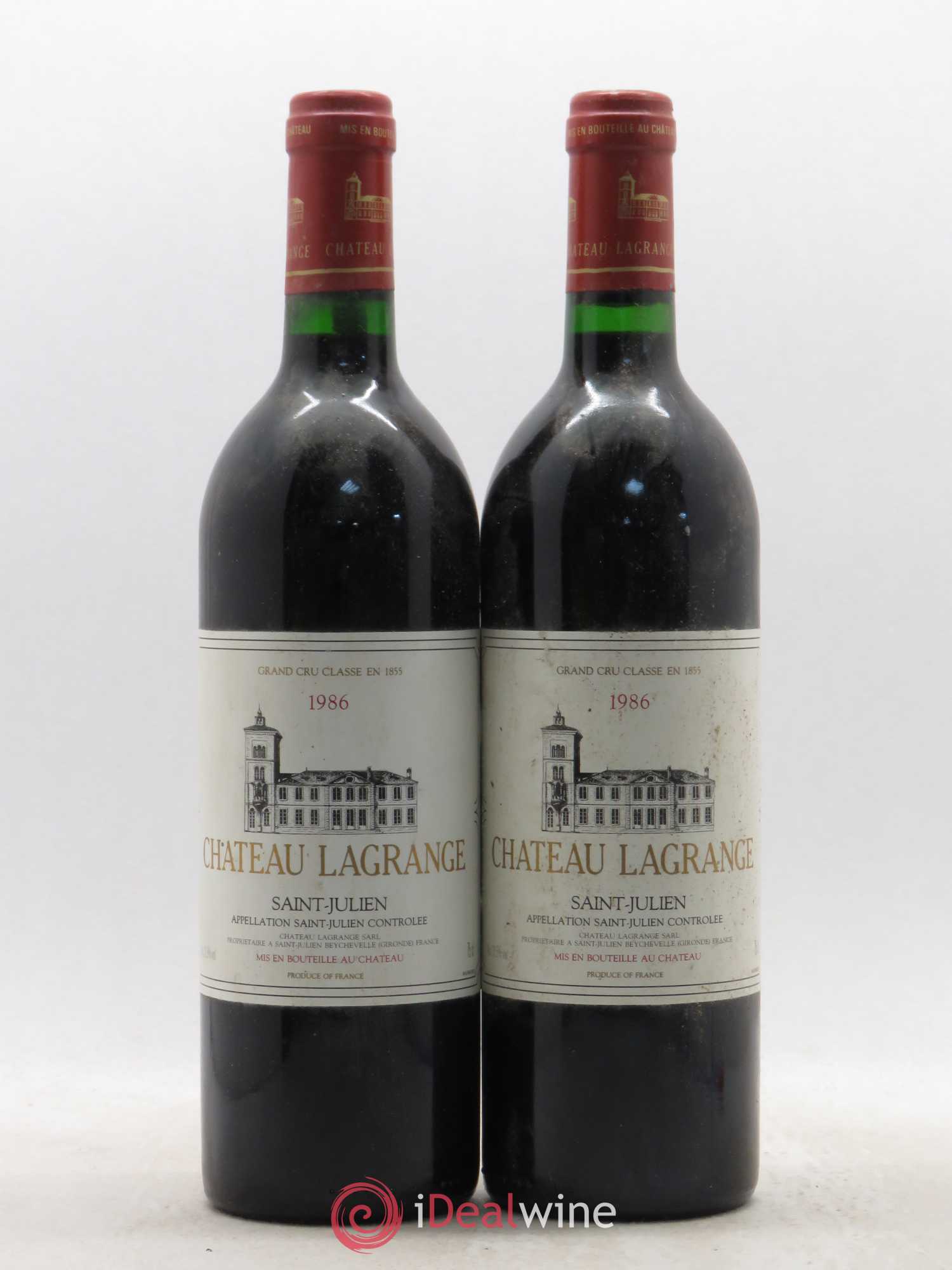 Château Lagrange 3ème Grand Cru Classé 1986 - Lot de 2 bouteilles - 0