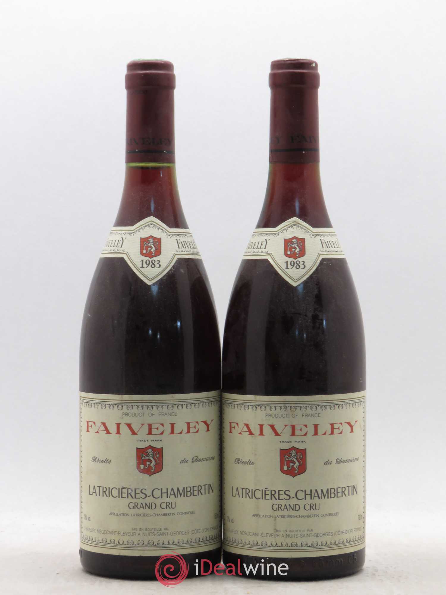Latricières-Chambertin Grand Cru Faiveley 1983 - Lot de 2 bouteilles - 0