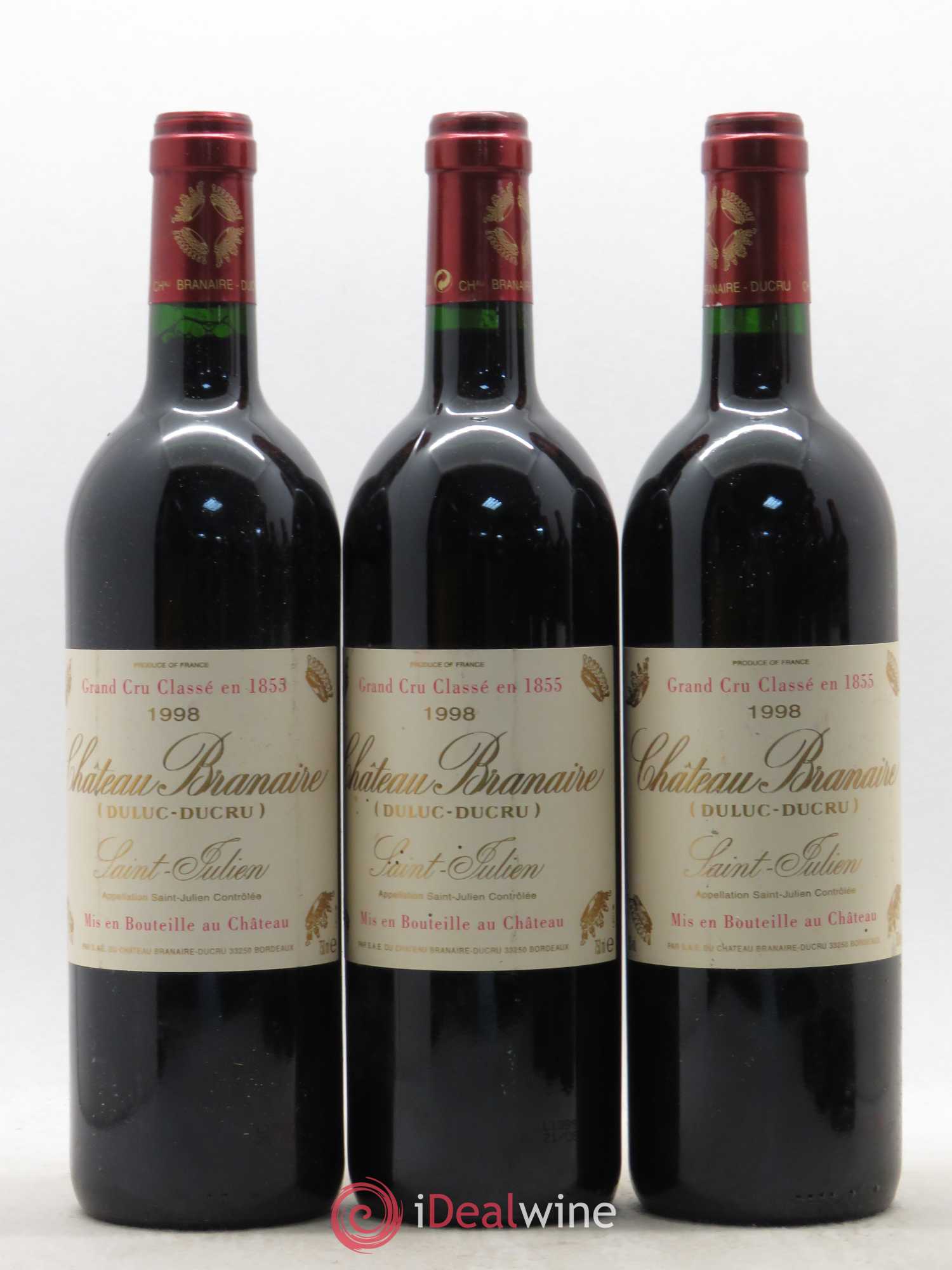 Château Branaire Ducru 4ème Grand Cru Classé 1998 - Lot de 6 bouteilles - 2