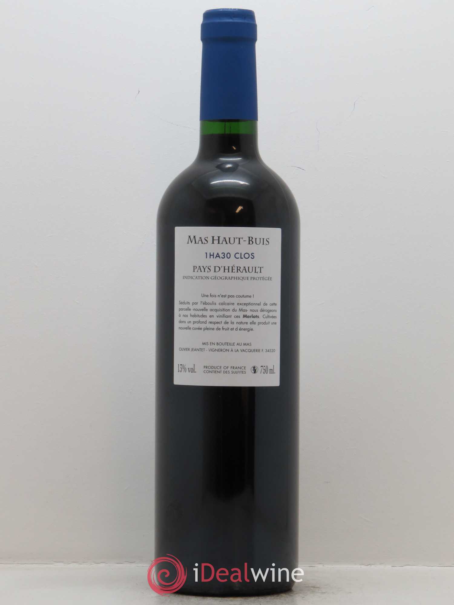 Pays d'Hérault 1ha30 Clos Domaine Mas Haut Buis 2016 - Lot de 1 bouteille - 1