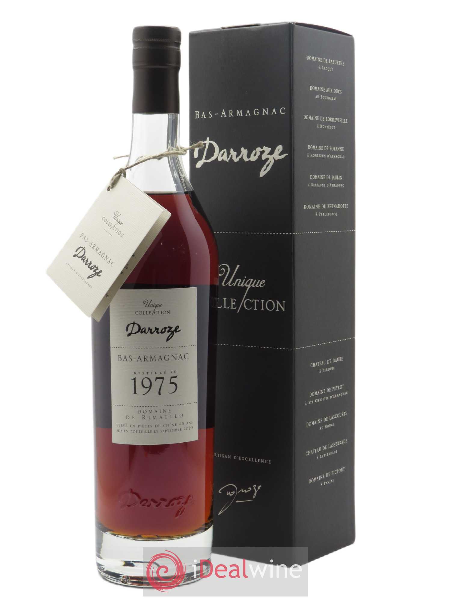 Bas-Armagnac Domaine de Rimaillo Darroze (70cl) 1975 - Lot de 1 bouteille - 0