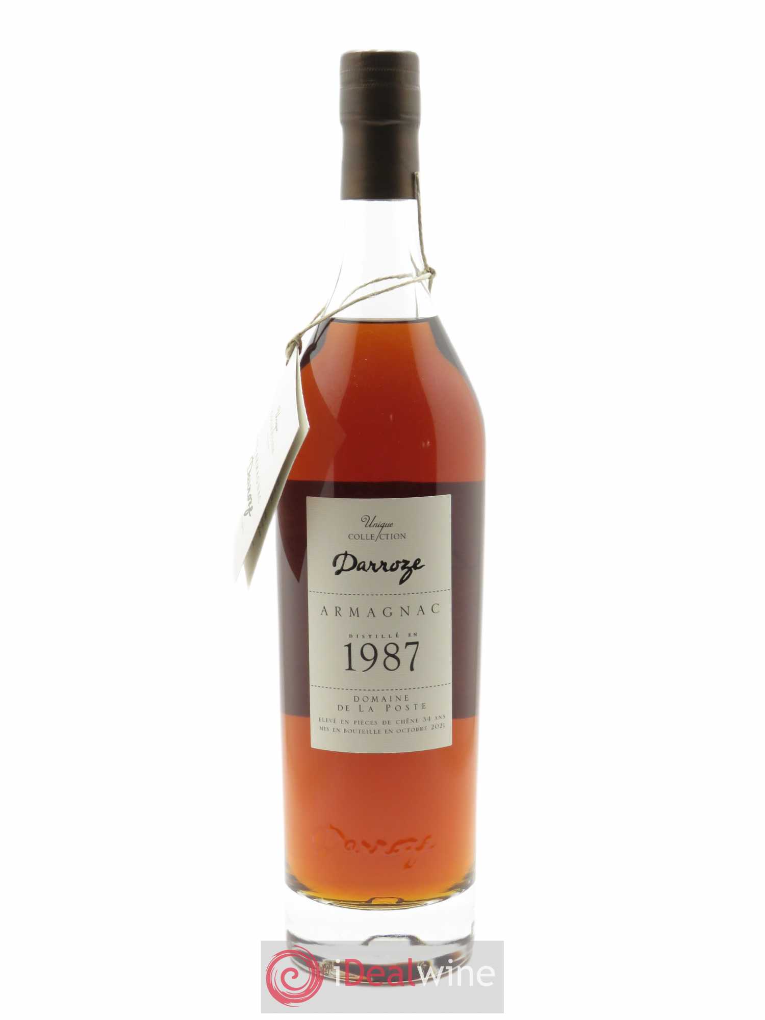 Bas-Armagnac Domaine de la Poste 48.5° Darroze (70 cl) 1987 - Lot de 1 bouteille - 1