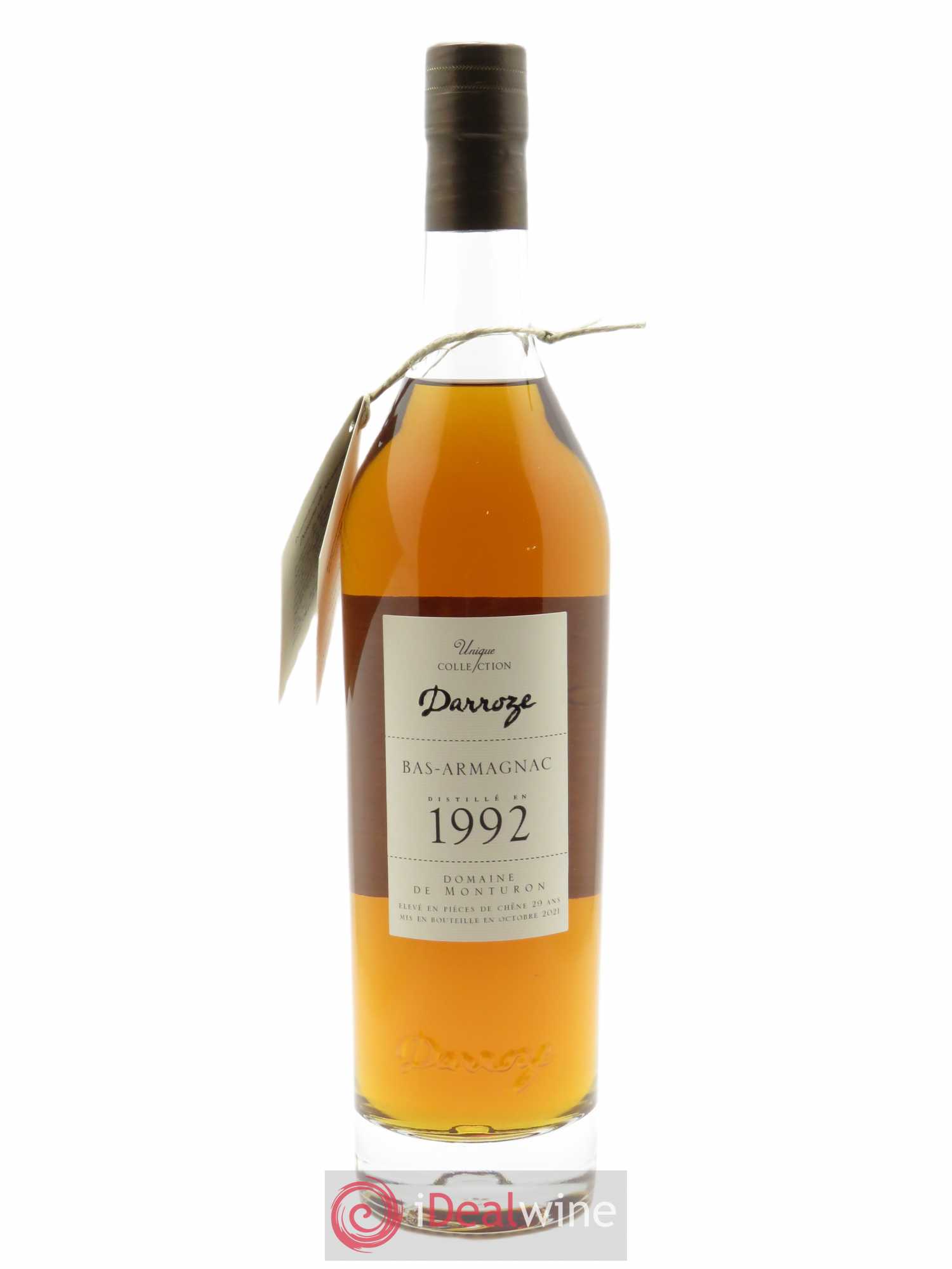 Bas-Armagnac Château de Monturon 53° Darroze (70 cl) 1992 - Lot de 1 bouteille - 1