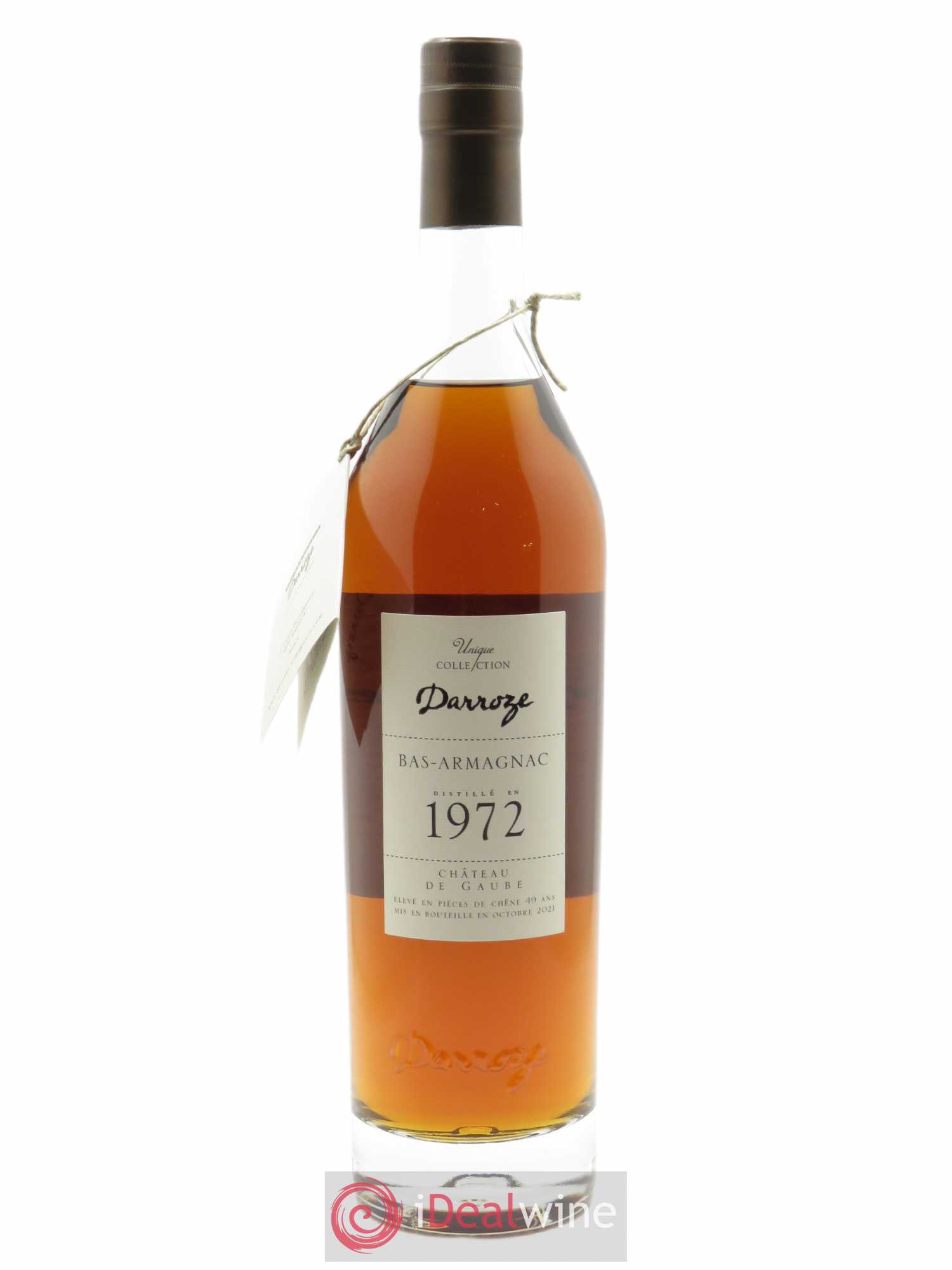 Bas-Armagnac Château de Gaube 52° Darroze (70 cl) 1972 - Lot de 1 bouteille - 1