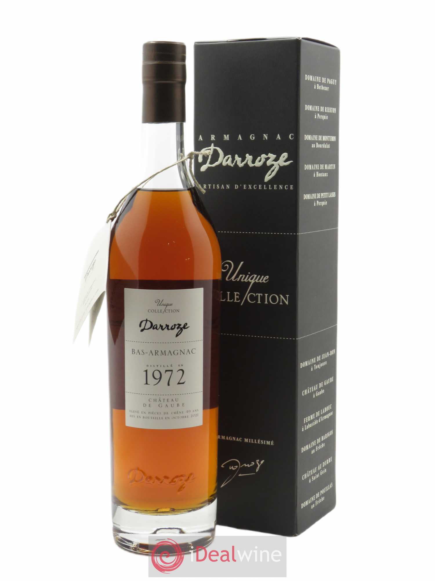 Bas-Armagnac Château de Gaube 52° Darroze (70 cl) 1972 - Lot de 1 bouteille - 0