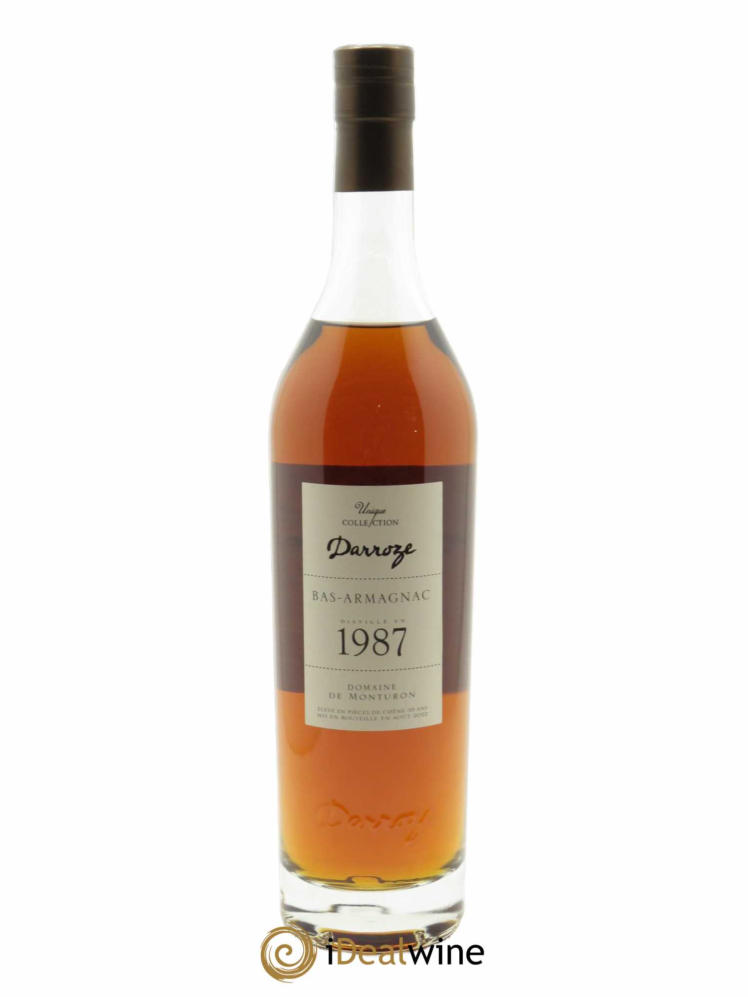 Bas-Armagnac Domaine de Monturon 40.5° Darroze 1987 - Lot de 1 bouteille - 1