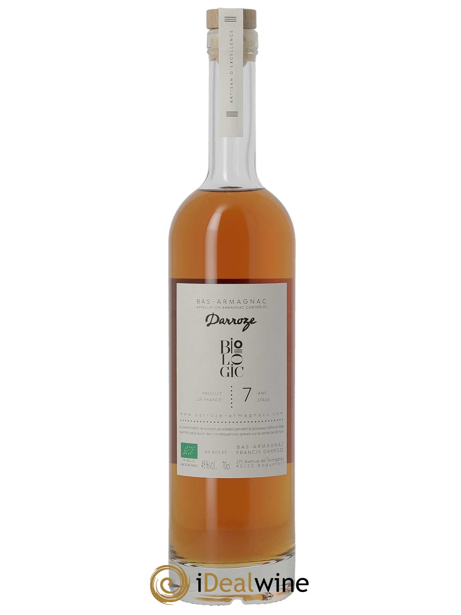 Armagnac Darroze 7 ans Bio (70cl) - Lotto di 1 bottiglia - 2