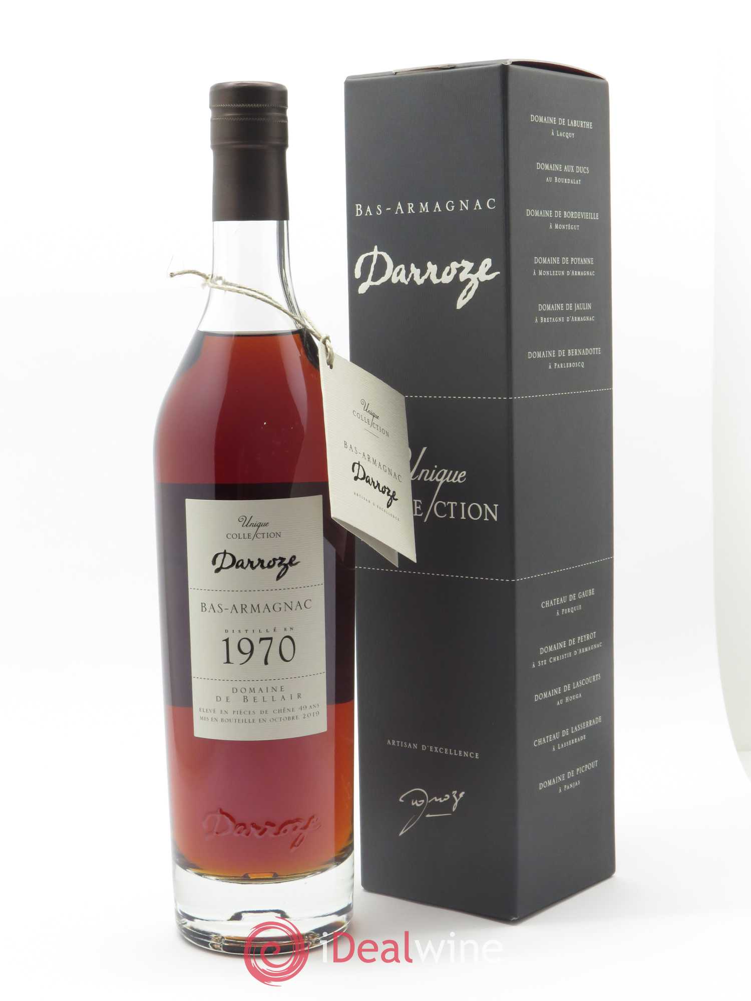 Bas-Armagnac Domaine de Bellair (43,9°) Darroze (70cl) 1970 - Lot de 1 bouteille - 0