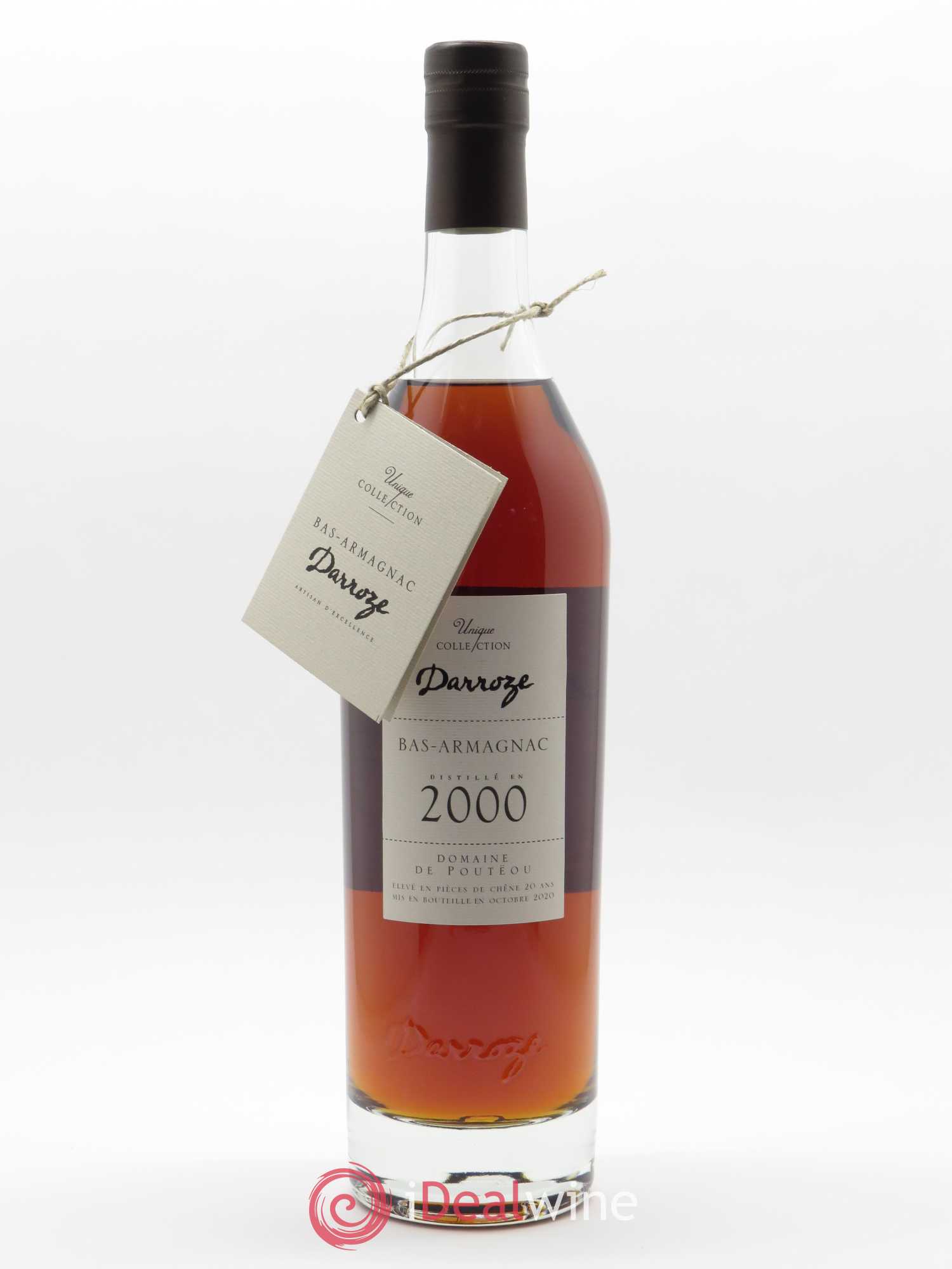 Bas-Armagnac Domaine de Poutéou (49.5°) Darroze (70cl) 2000 - Lot de 1 bouteille - 1