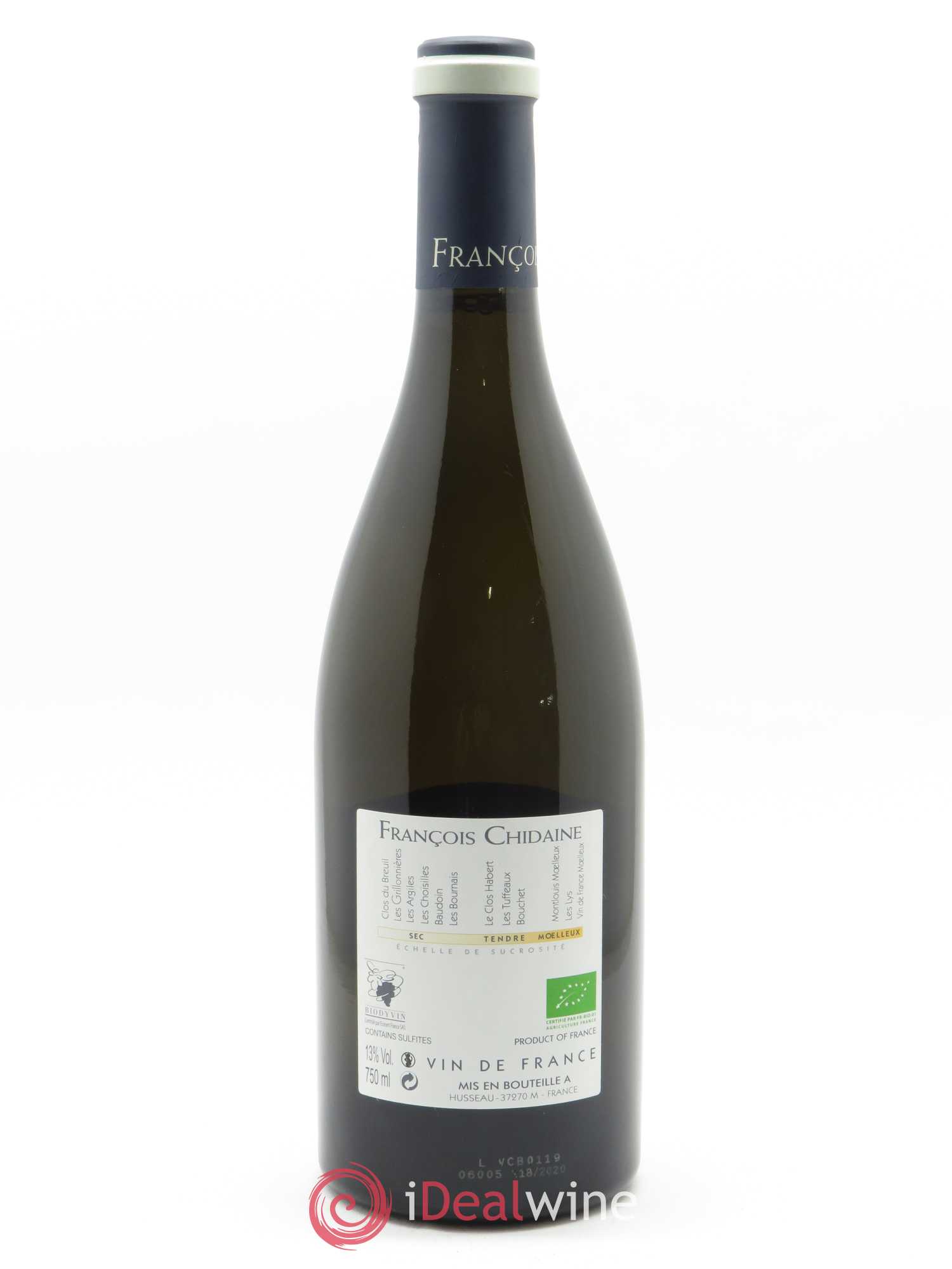Vin de France Baudoin François Chidaine 2019 - Lot de 1 bouteille - 1
