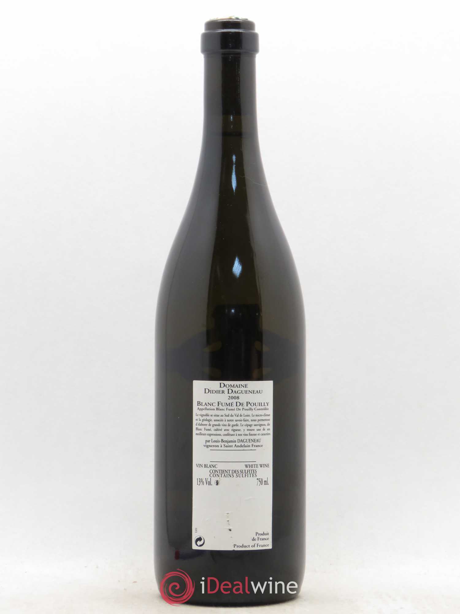 Pouilly-Fumé Clos du Calvaire Dagueneau (Domaine Didier - Louis-Benjamin) 2008 - Lot de 1 bouteille - 1