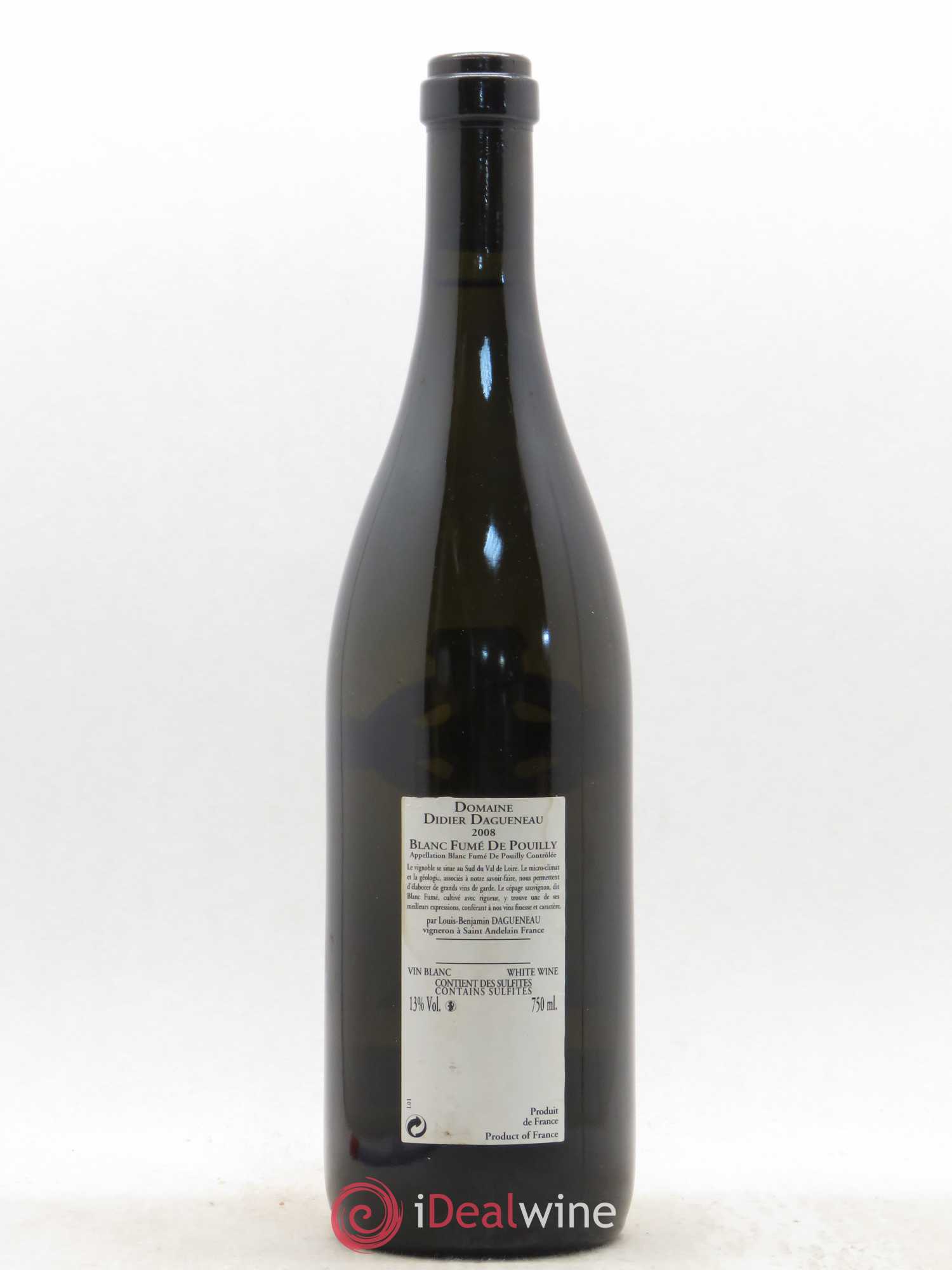 Pouilly-Fumé Clos du Calvaire Dagueneau (Domaine Didier - Louis-Benjamin) 2008 - Lot de 1 bouteille - 1