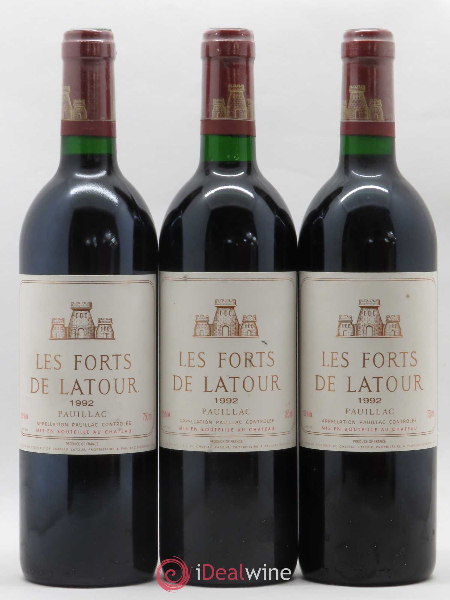 Les Forts de Latour Second Vin 1992 - Lot de 3 bouteilles - 0