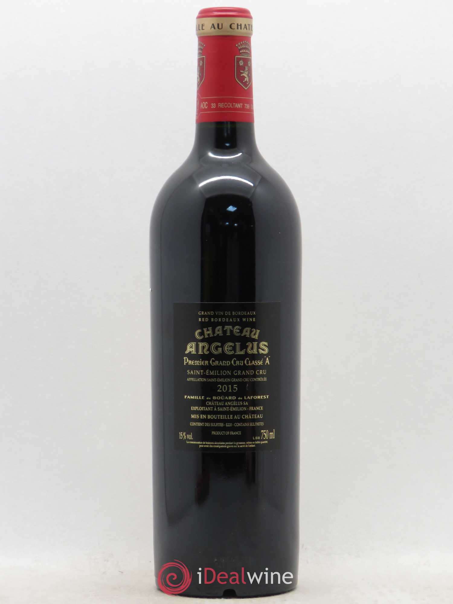 Château Angélus 1er Grand Cru Classé A 2015 - Lot de 1 bouteille - 1