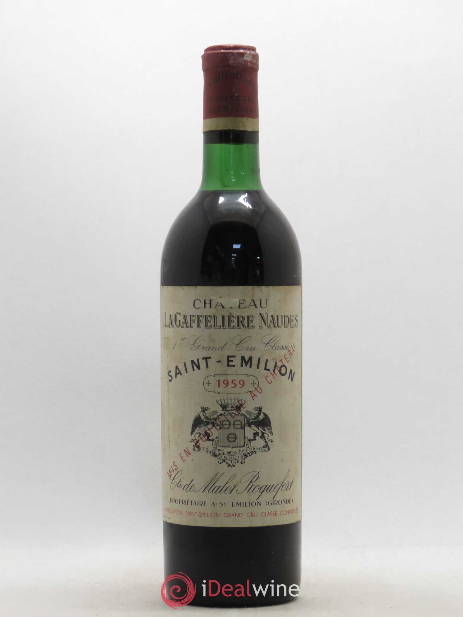 Château la Gaffelière 1er Grand Cru Classé B Naudes 1959 - Lotto di 1 bottiglia - 0