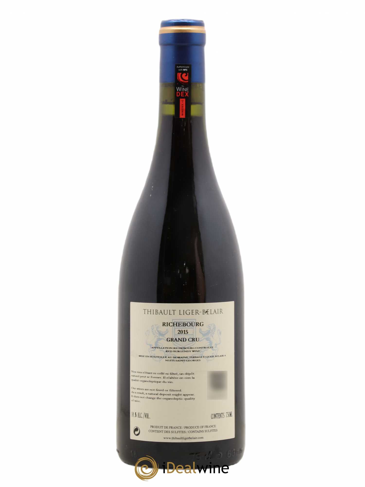 Richebourg Grand Cru Thibault Liger-Belair 2015 - Lot de 1 bouteille - 1