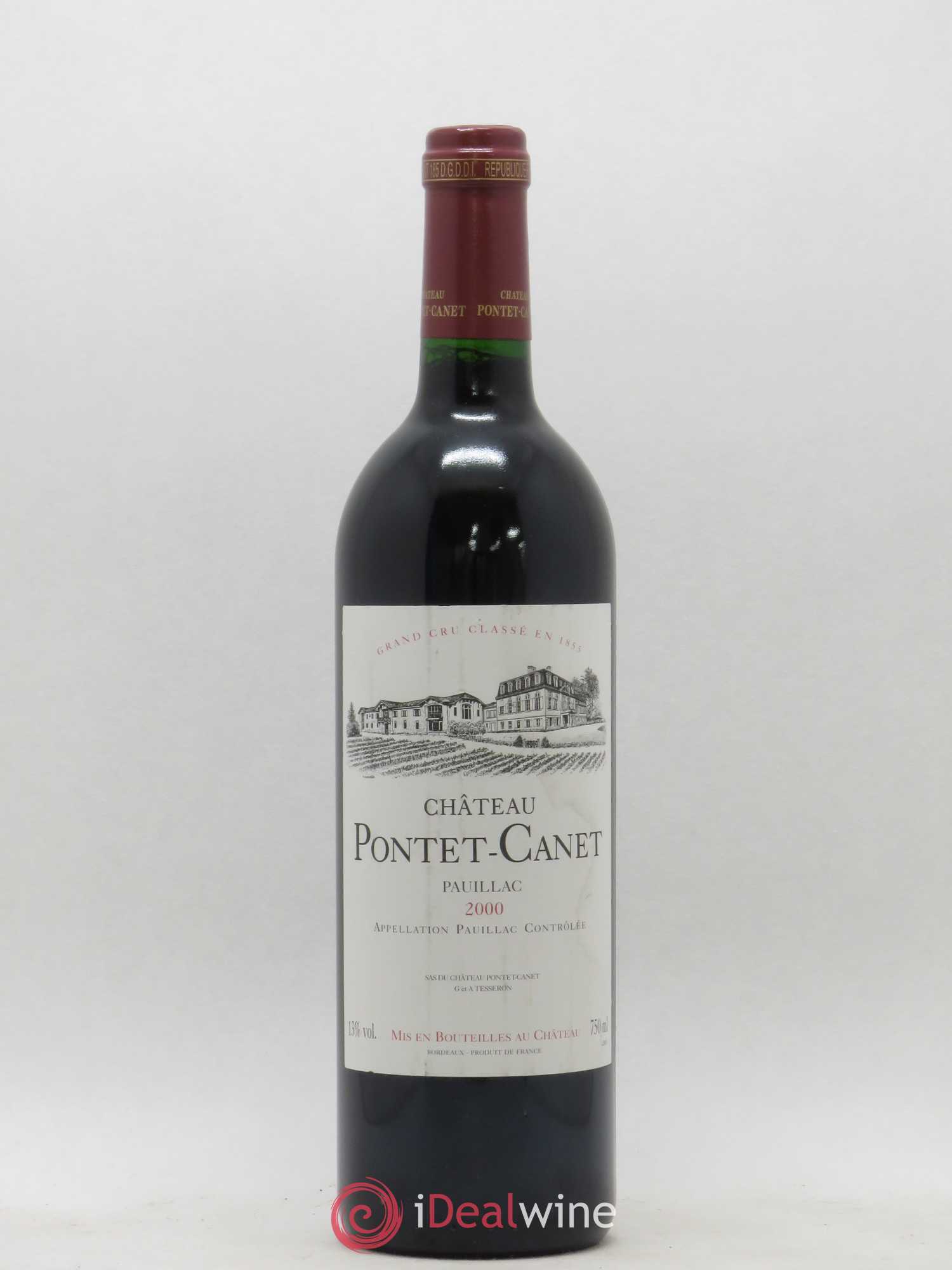 Château Pontet Canet 5ème Grand Cru Classé 2000 - Lot de 1 bouteille - 0