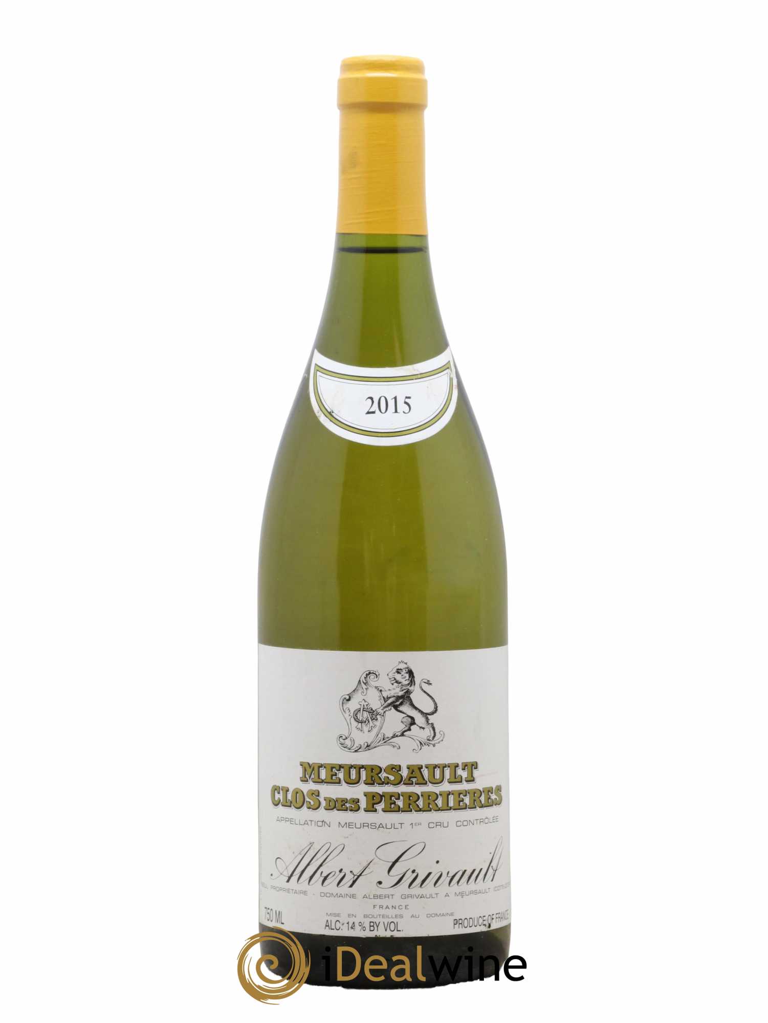 Meursault 1er Cru Clos des Perrières Monopole Albert Grivault 2015 - Lot de 1 bouteille - 0