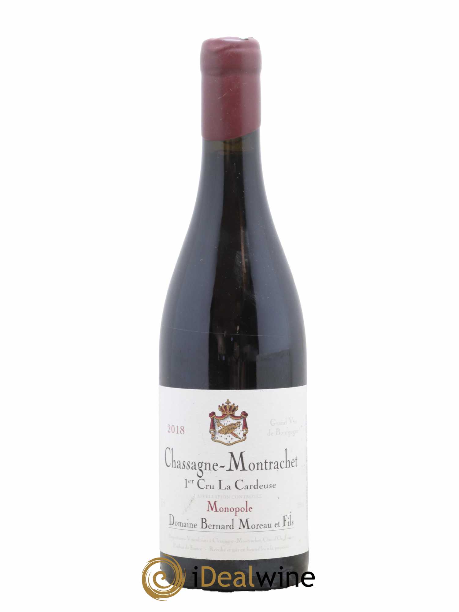 Chassagne-Montrachet 1er Cru La Cardeuse Bernard Moreau et Fils (Domaine) 2018 - Lot de 1 bouteille - 0
