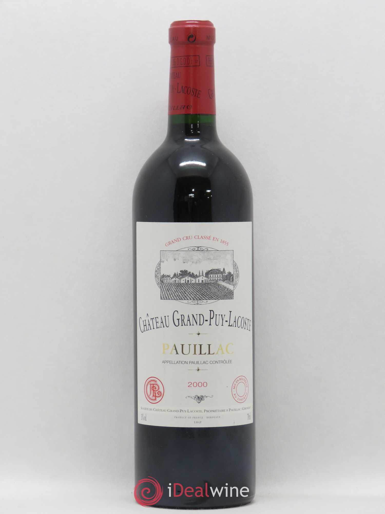Château Grand Puy Lacoste 5ème Grand Cru Classé 2000 - Lot de 1 bouteille - 0