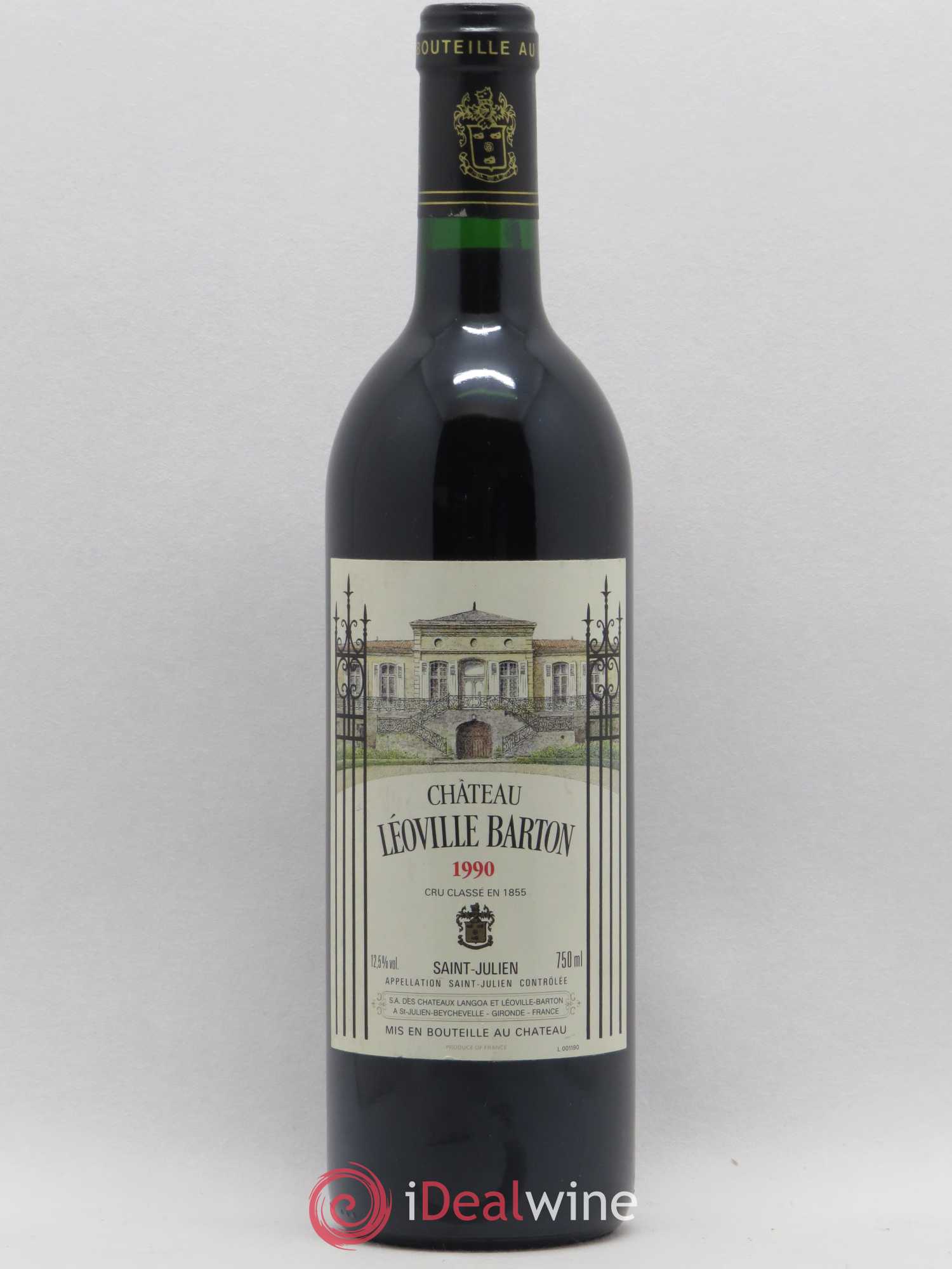 Château Léoville Barton 2ème Grand Cru Classé 1990 - Lot de 1 bouteille - 0