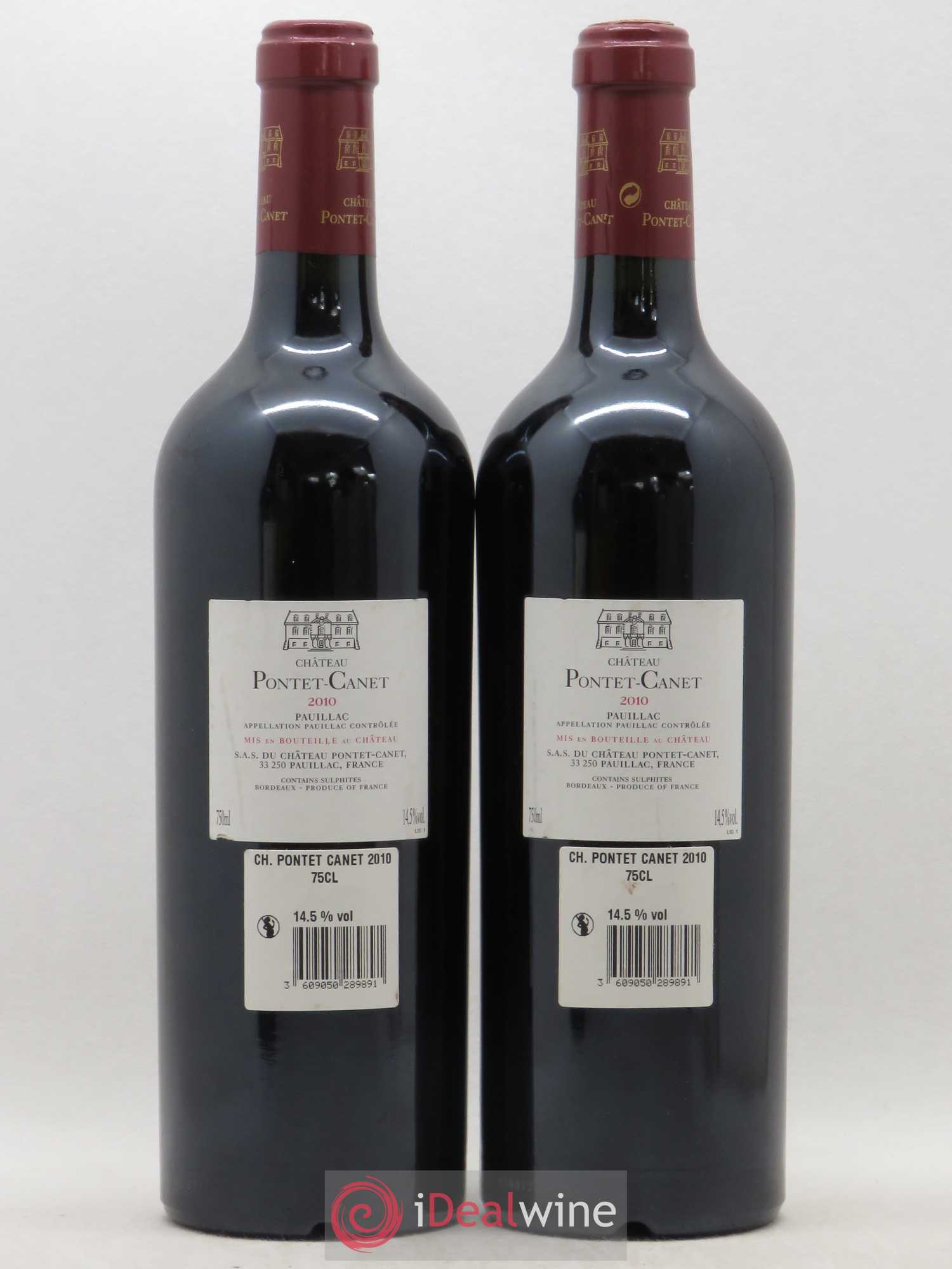 Château Pontet Canet 5ème Grand Cru Classé 2010 - Lot de 2 bouteilles - 1