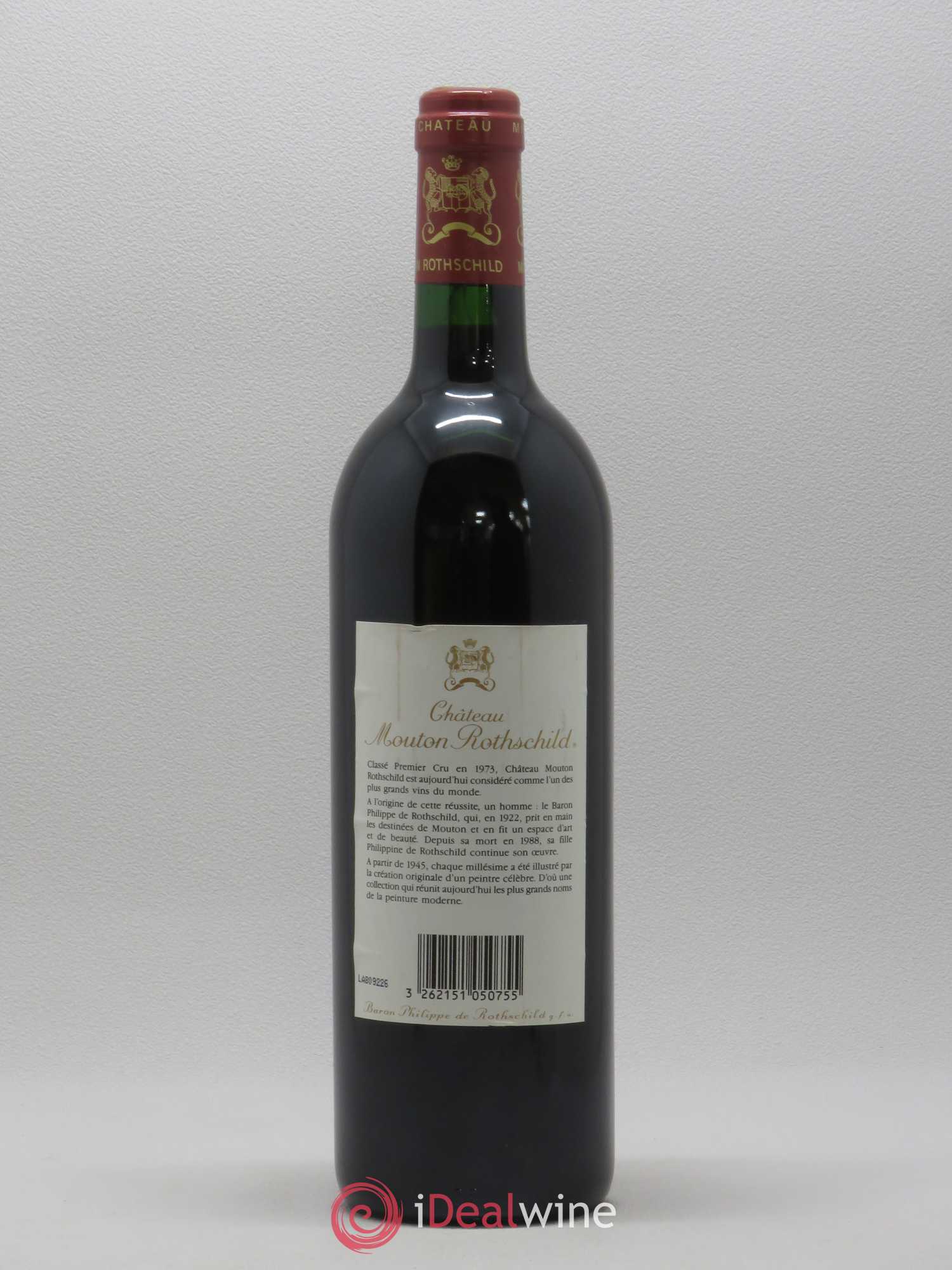 Château Mouton Rothschild 1er Grand Cru Classé 1998 - Lot de 1 bouteille - 1