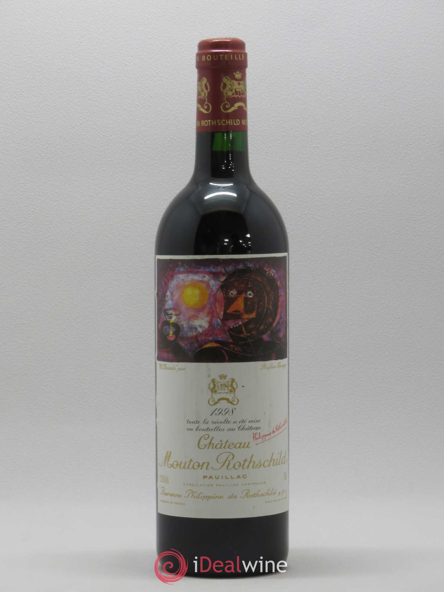 Château Mouton Rothschild 1er Grand Cru Classé 1998 - Lot de 1 bouteille - 0