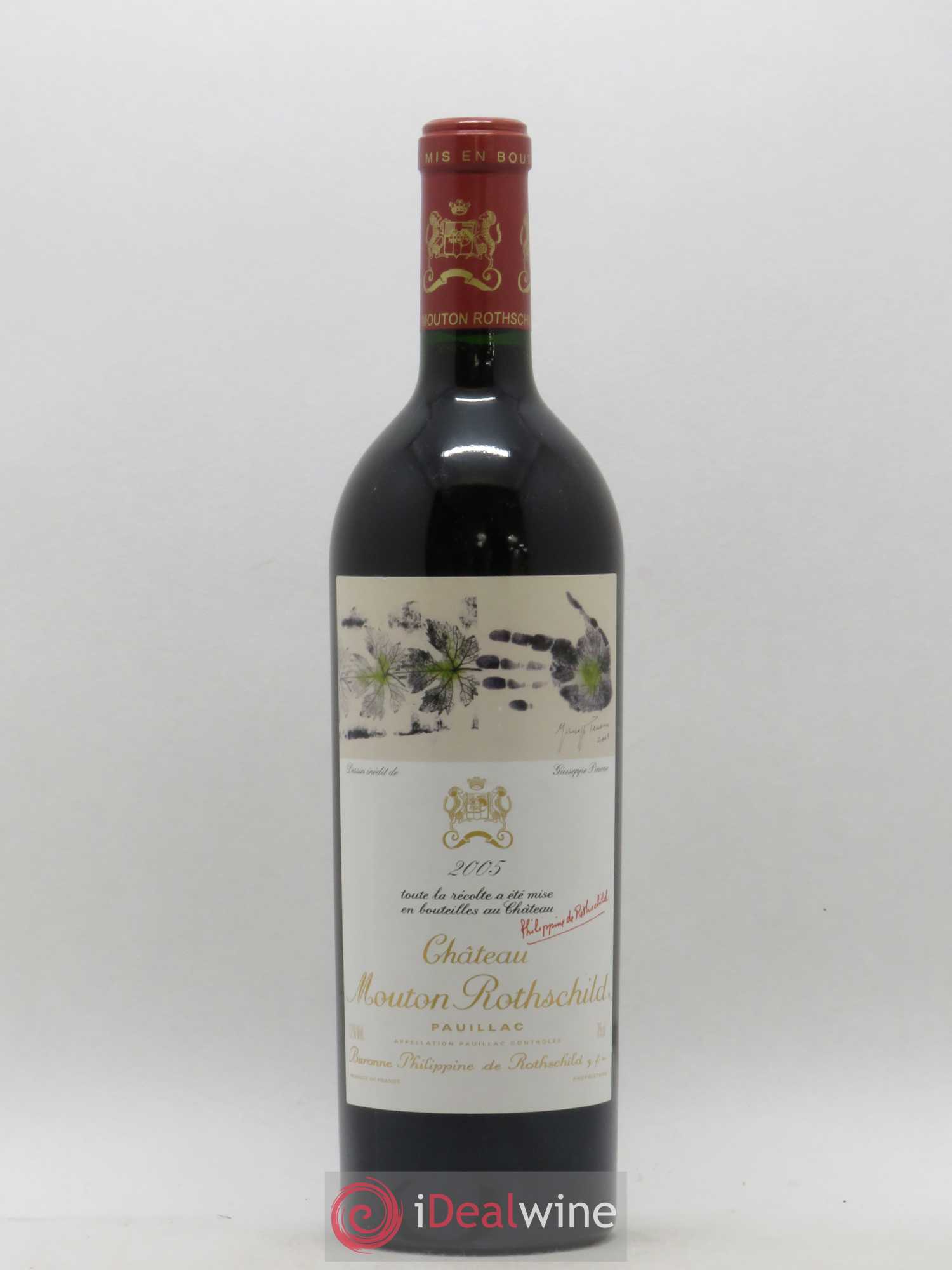 Château Mouton Rothschild 1er Grand Cru Classé 2005 - Lot de 1 bouteille - 0