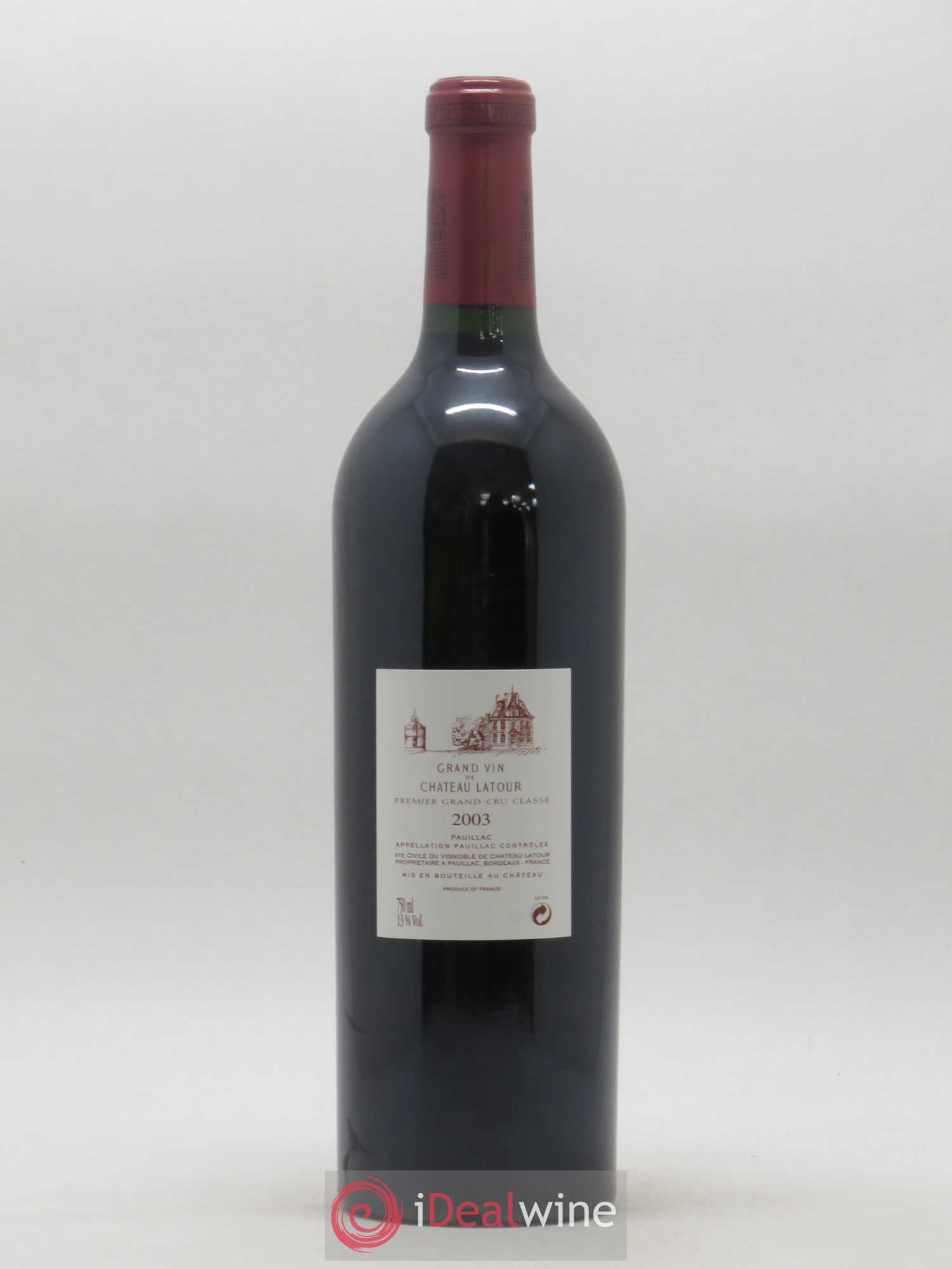 Château Latour 1er Grand Cru Classé 2003 - Lot de 1 bouteille - 1