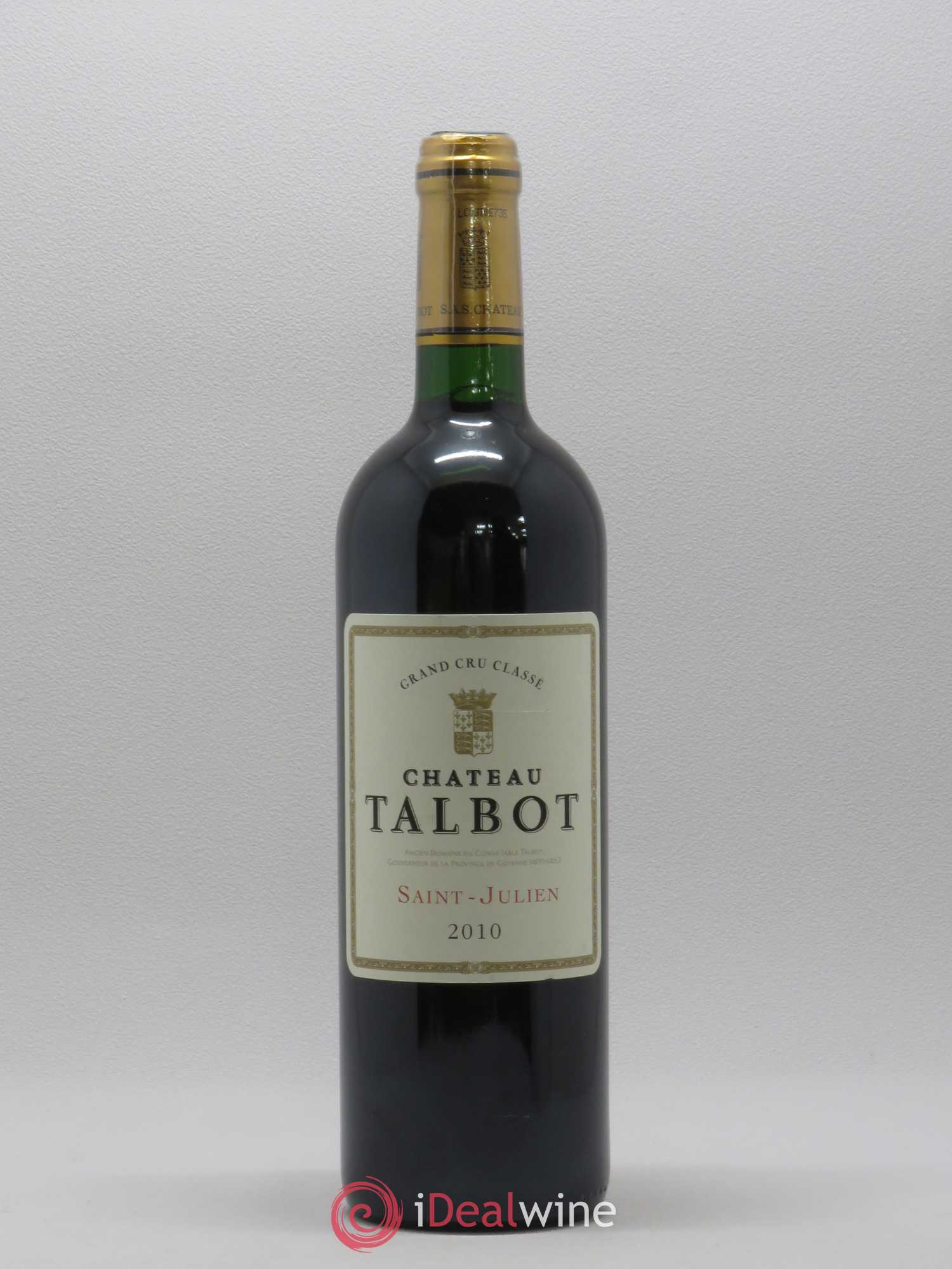 Château Talbot 4ème Grand Cru Classé 2010 - Lot de 1 bouteille - 0